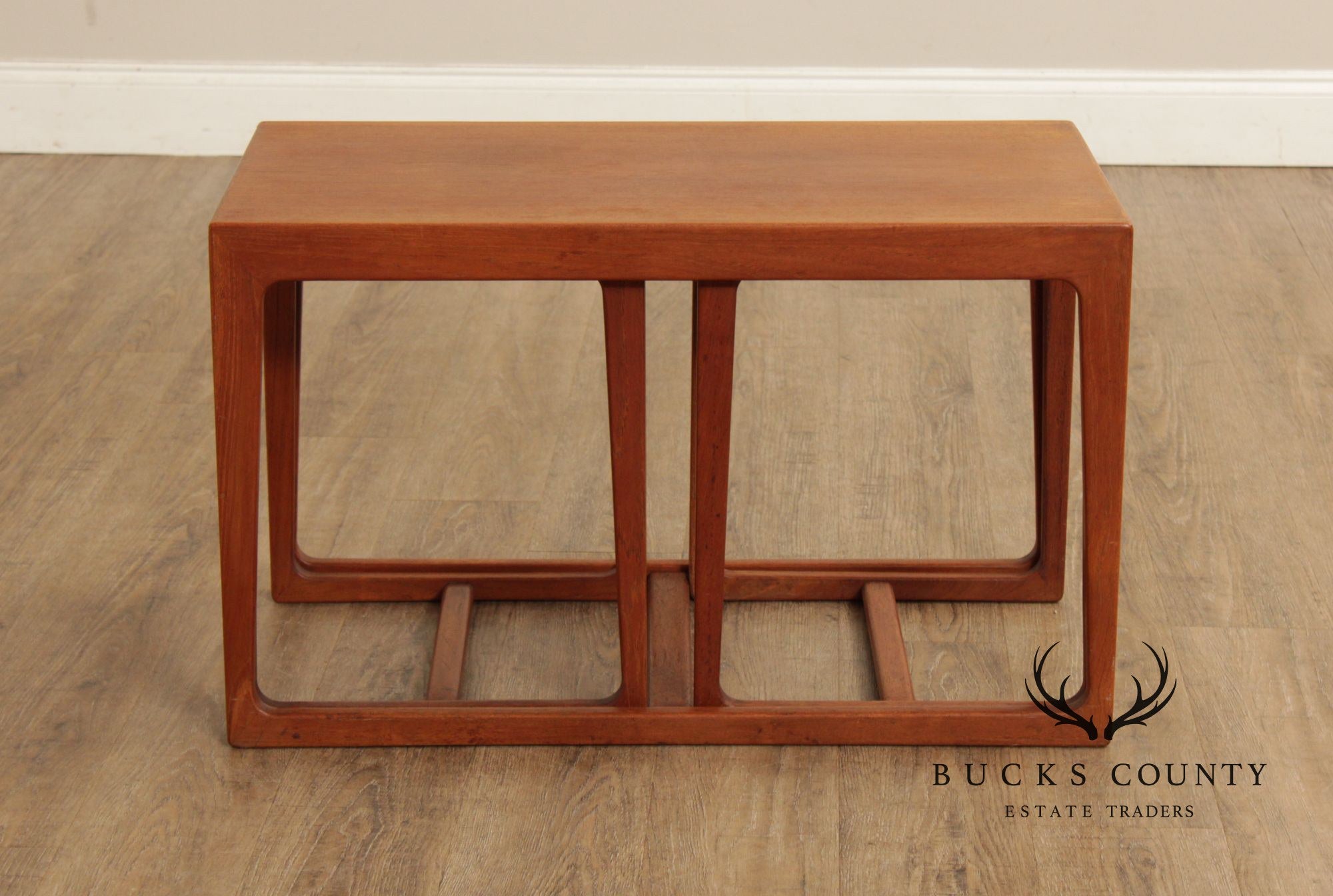 Danish Modern Set of Three Teak Nesting Tables