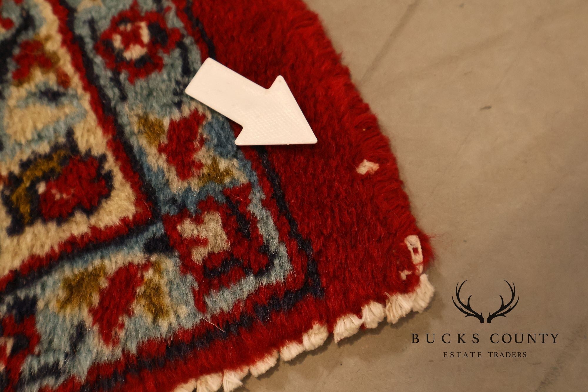 Hand Knotted Persian Style Vintage Wool Area Rug Red Field Floral Medallion