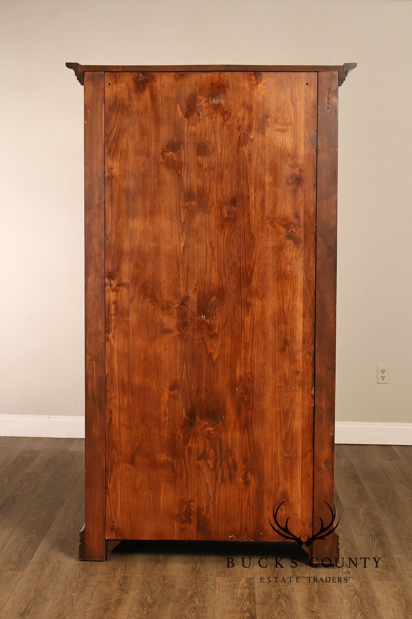Guy Chaddock Furniture Pair Of Tall Open Bookcases With Two Door Cabinets