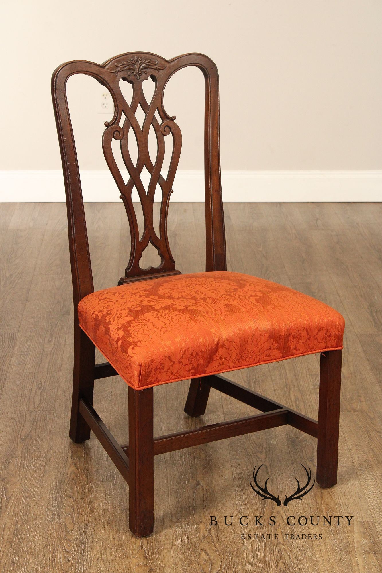 Henredon Chippendale Style Vintage Set of Six Mahogany Dining Chairs