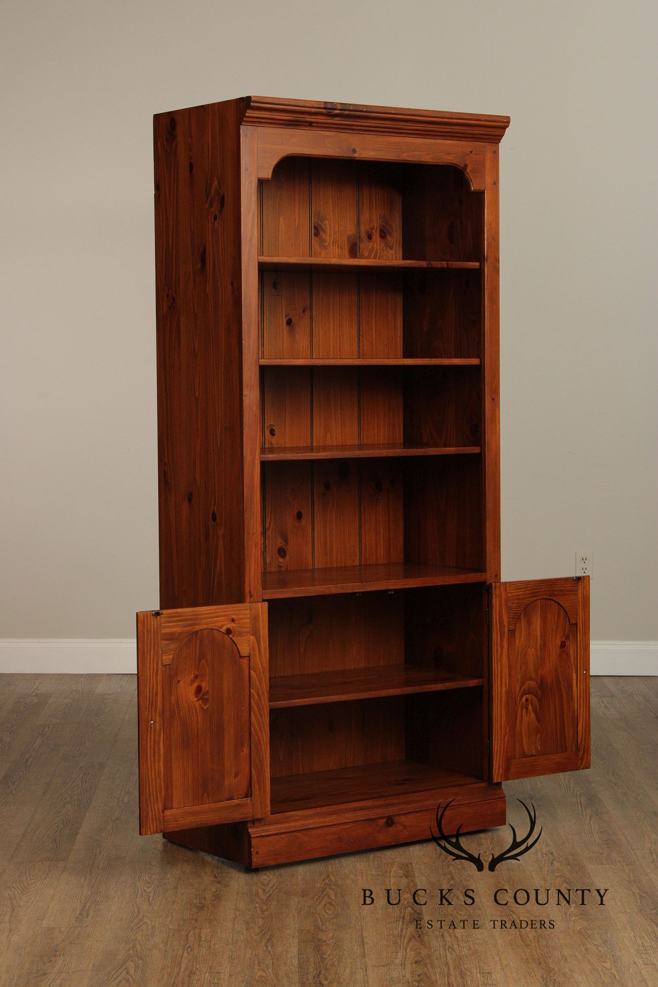 Ethan Allen 'Country Craftsman' Pair of Pine Bookcases