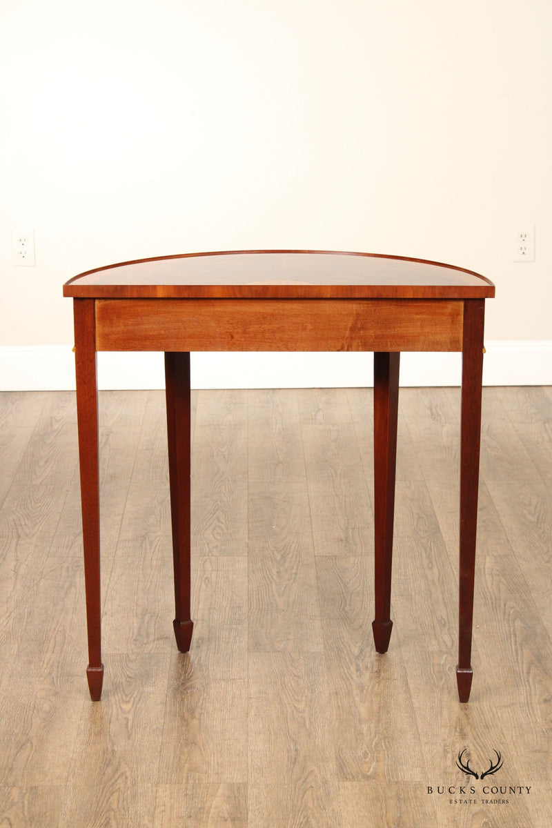 Hekman Furniture Federal Style Inlaid Mahogany Demilune Console