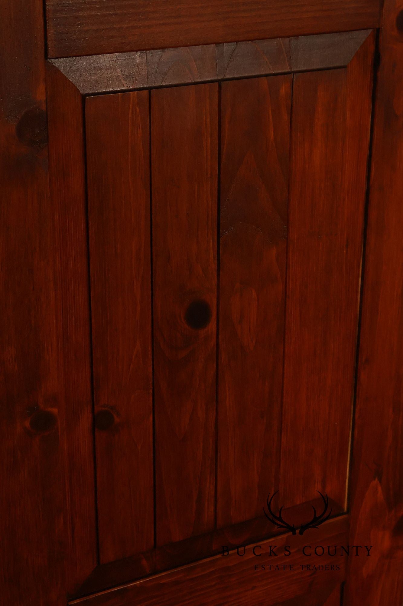 Rustic Colonial Style Pair of Pine Folding Dressing Screens