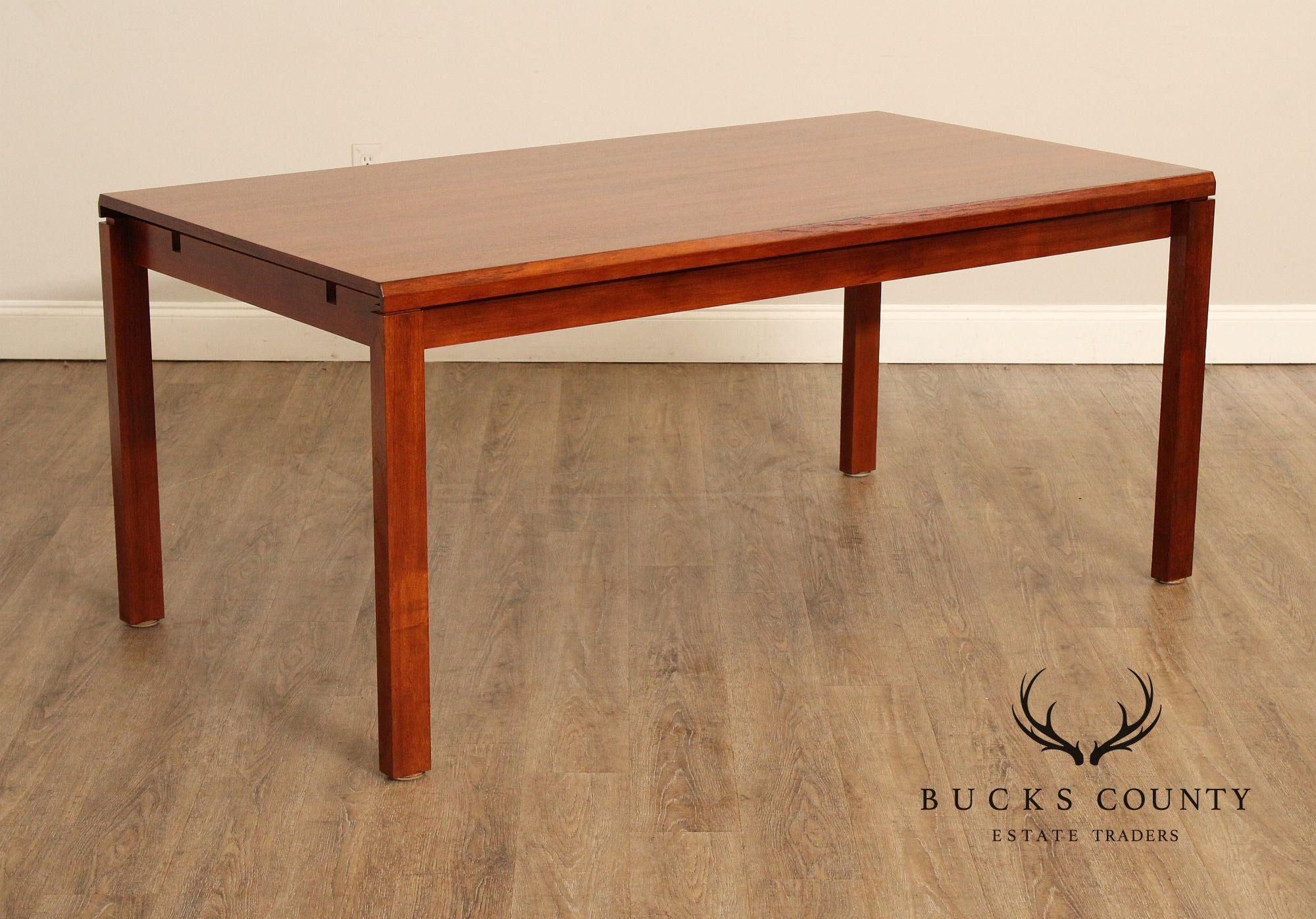 Moreddi Danish Modern Teak Draw-Leaf Dining Table