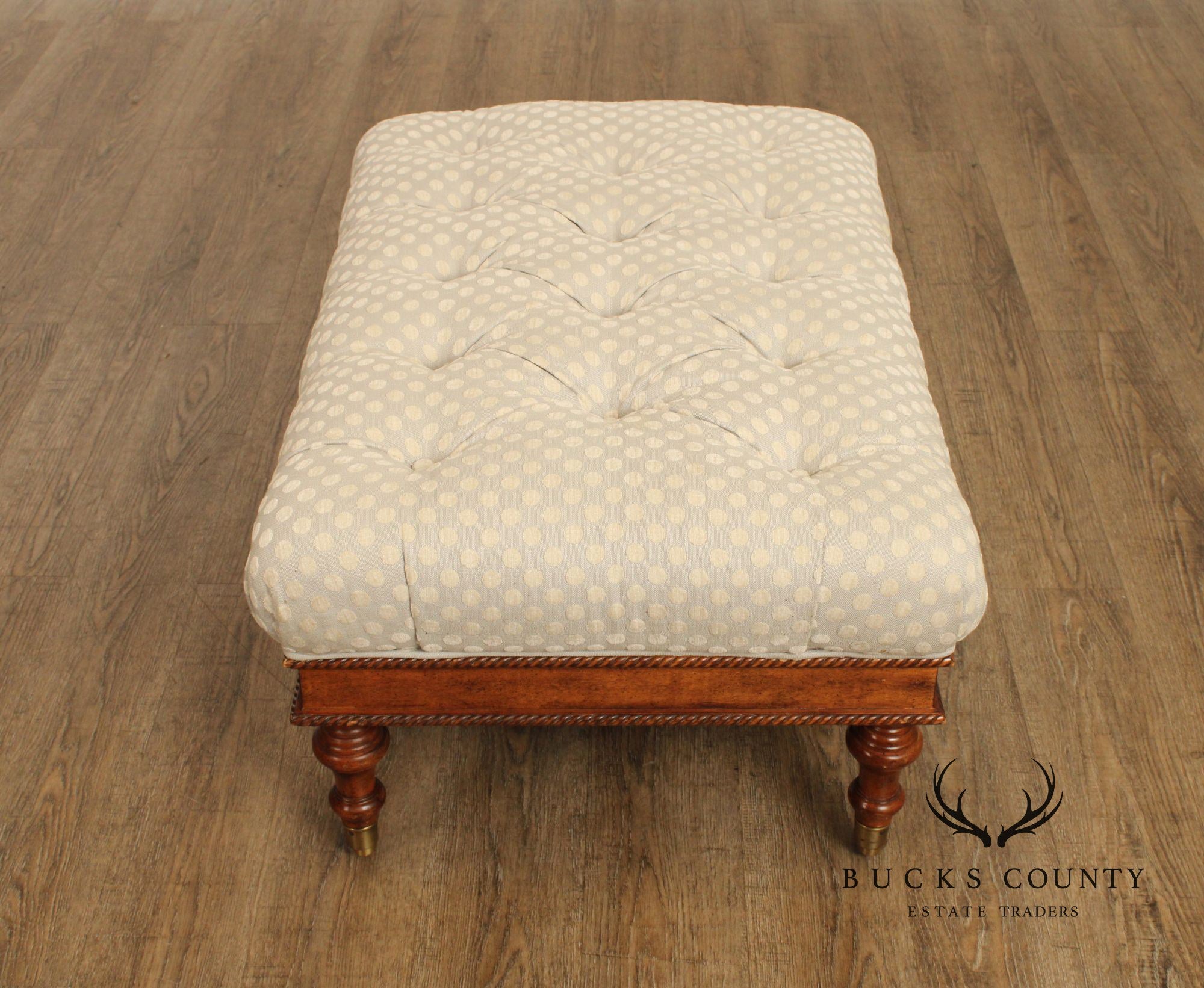 English Regency Style Tufted Ottoman