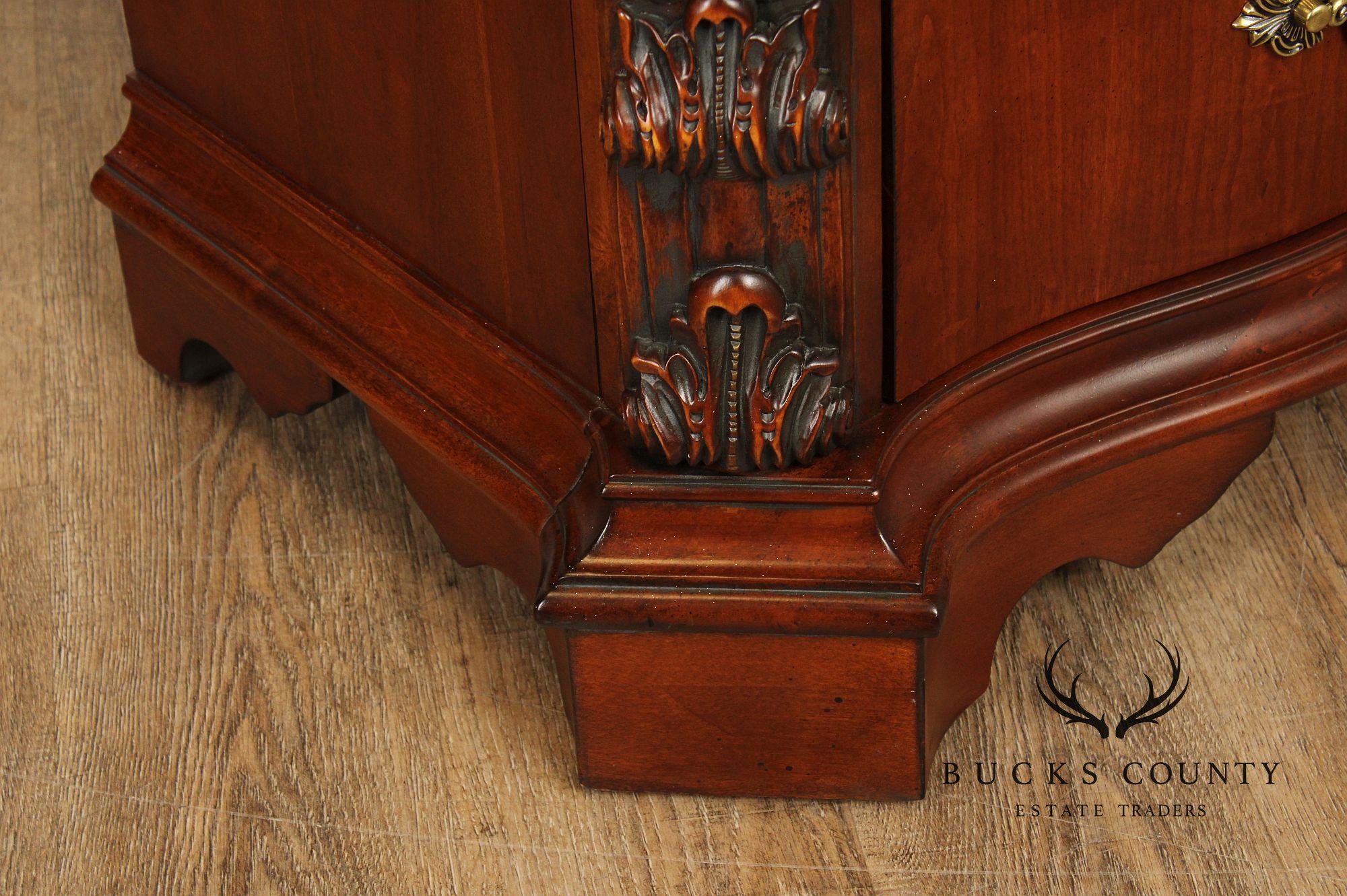 Pulaski Rococo Style Pair of Carved Nightstands