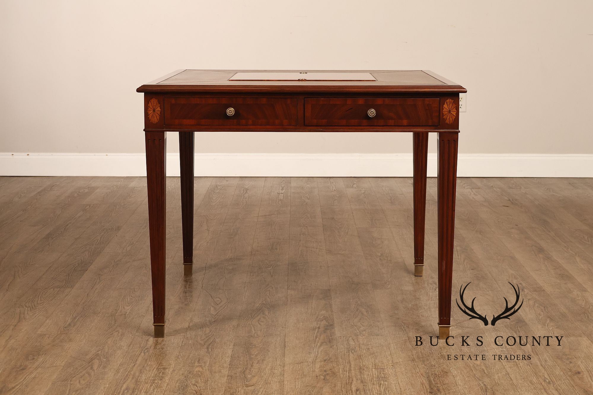 Scarborough House Federal Style Inlaid Mahogany Square Game Table