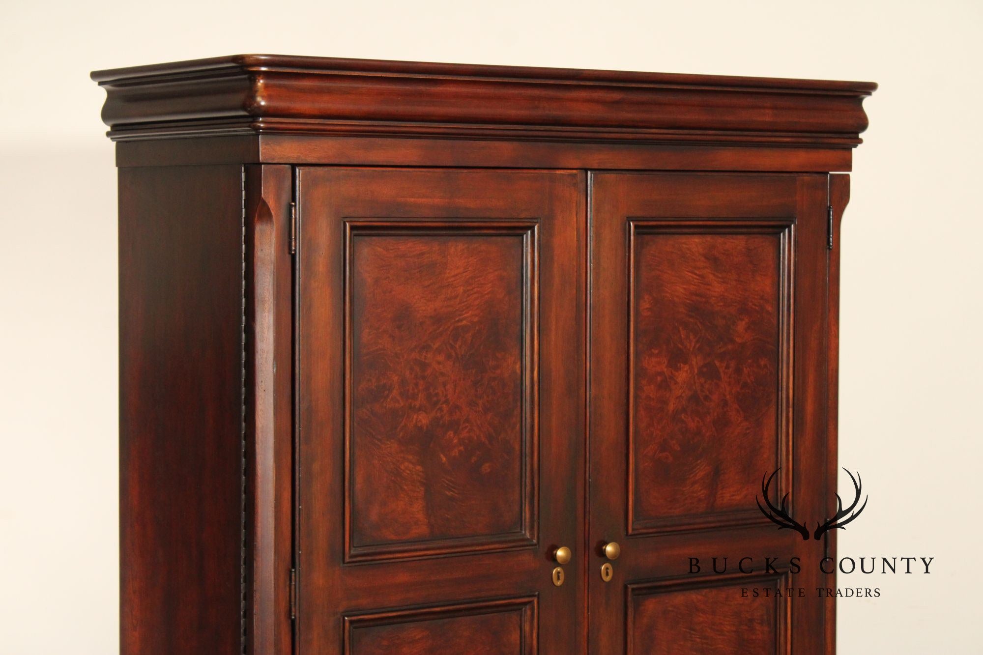 Bernhardt Rustic European Style Burlwood Armoire