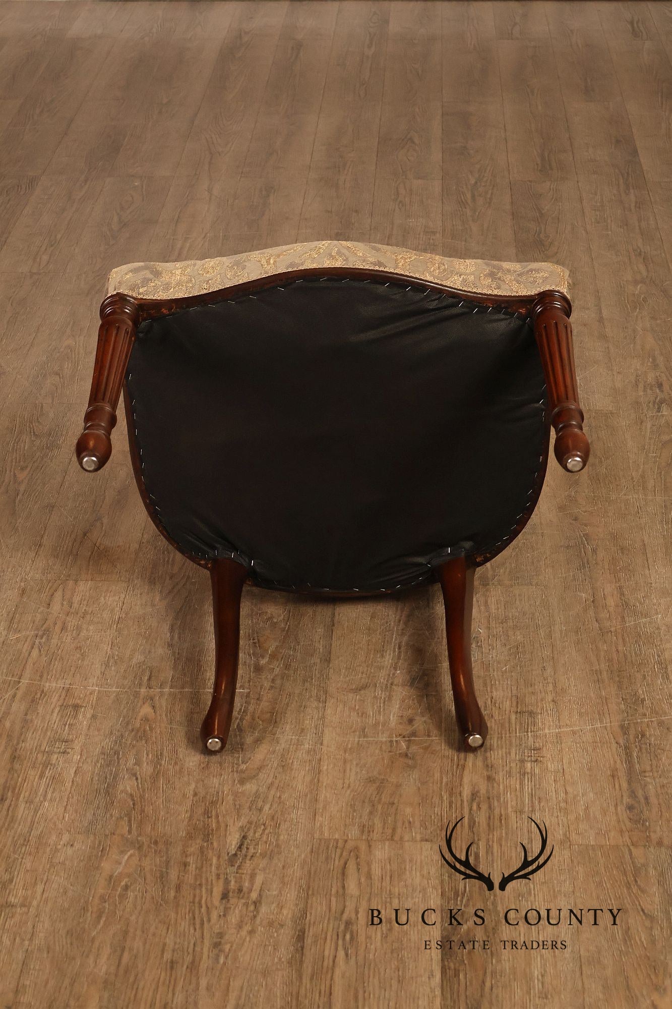 Hepplewhite Inspired Set Of Eight Mahogany Carved Oval Back  Dining Chairs