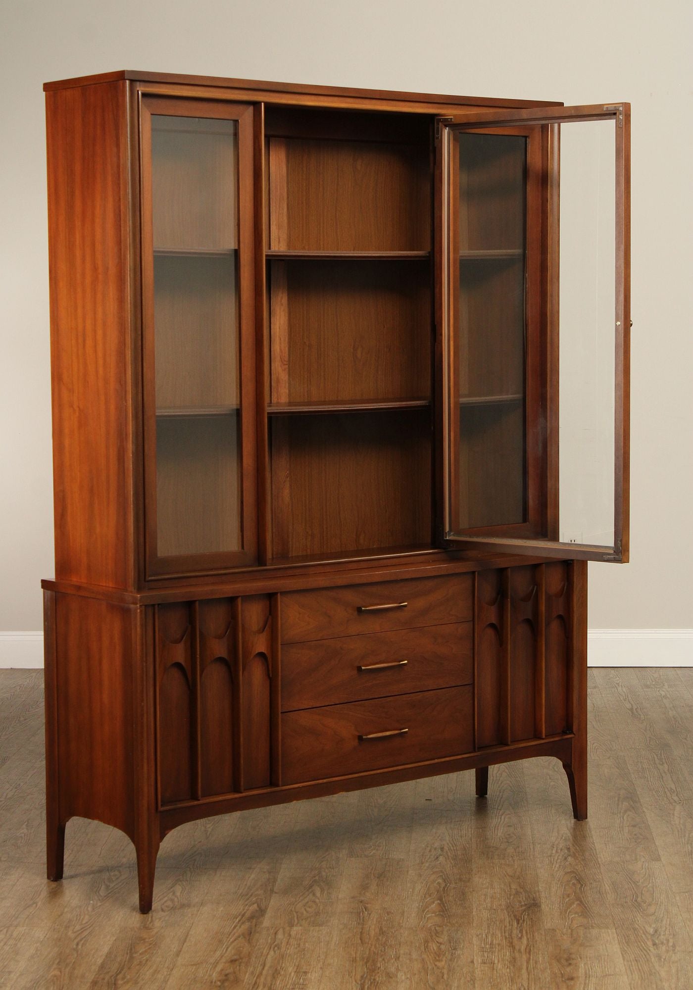 Kent Coffey 'Perspecta' Mid Century Modern Walnut China Cabinet