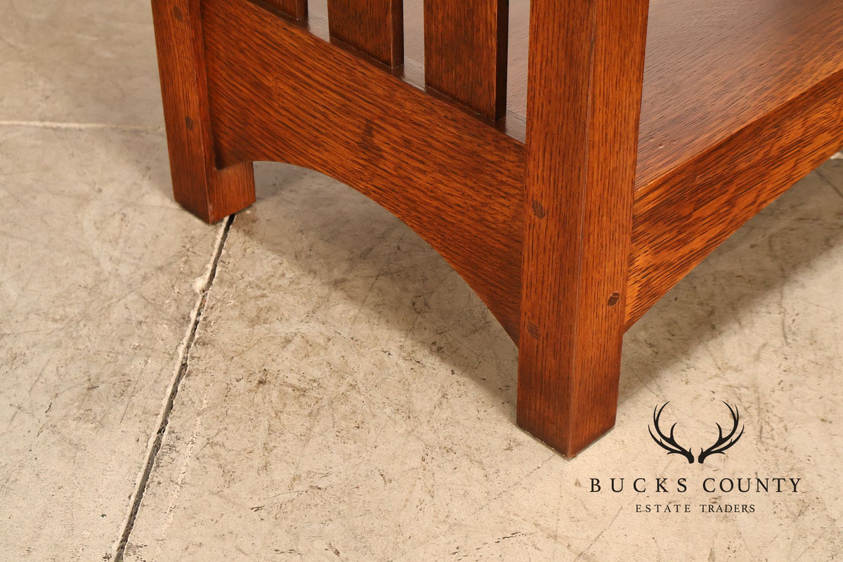Stickley Mission Collection Oak Open Bookcase