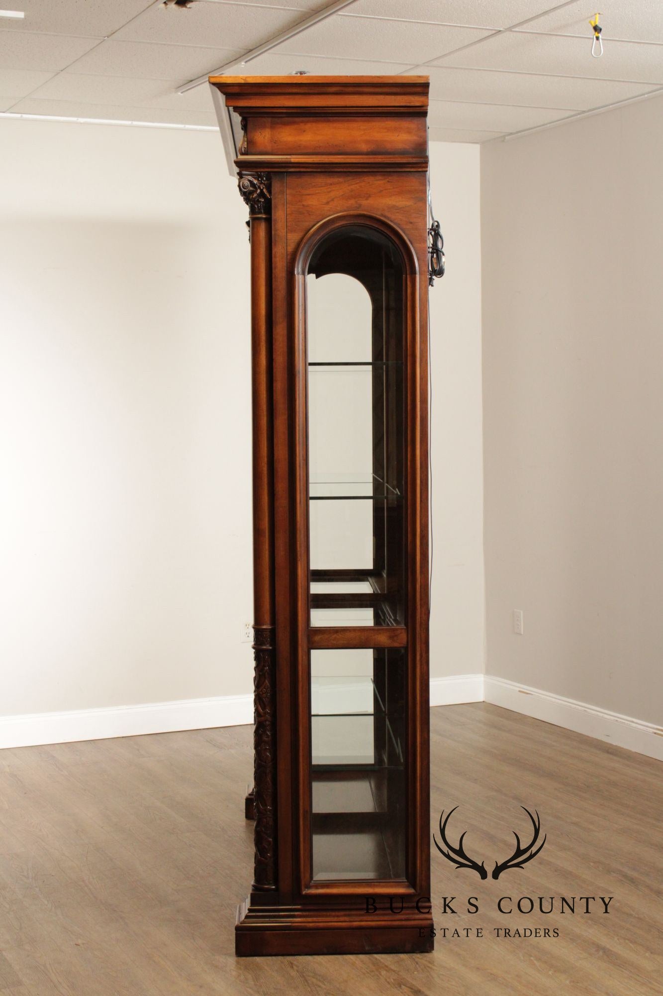 Henredon Monumental French Style Lighted Display Cabinet