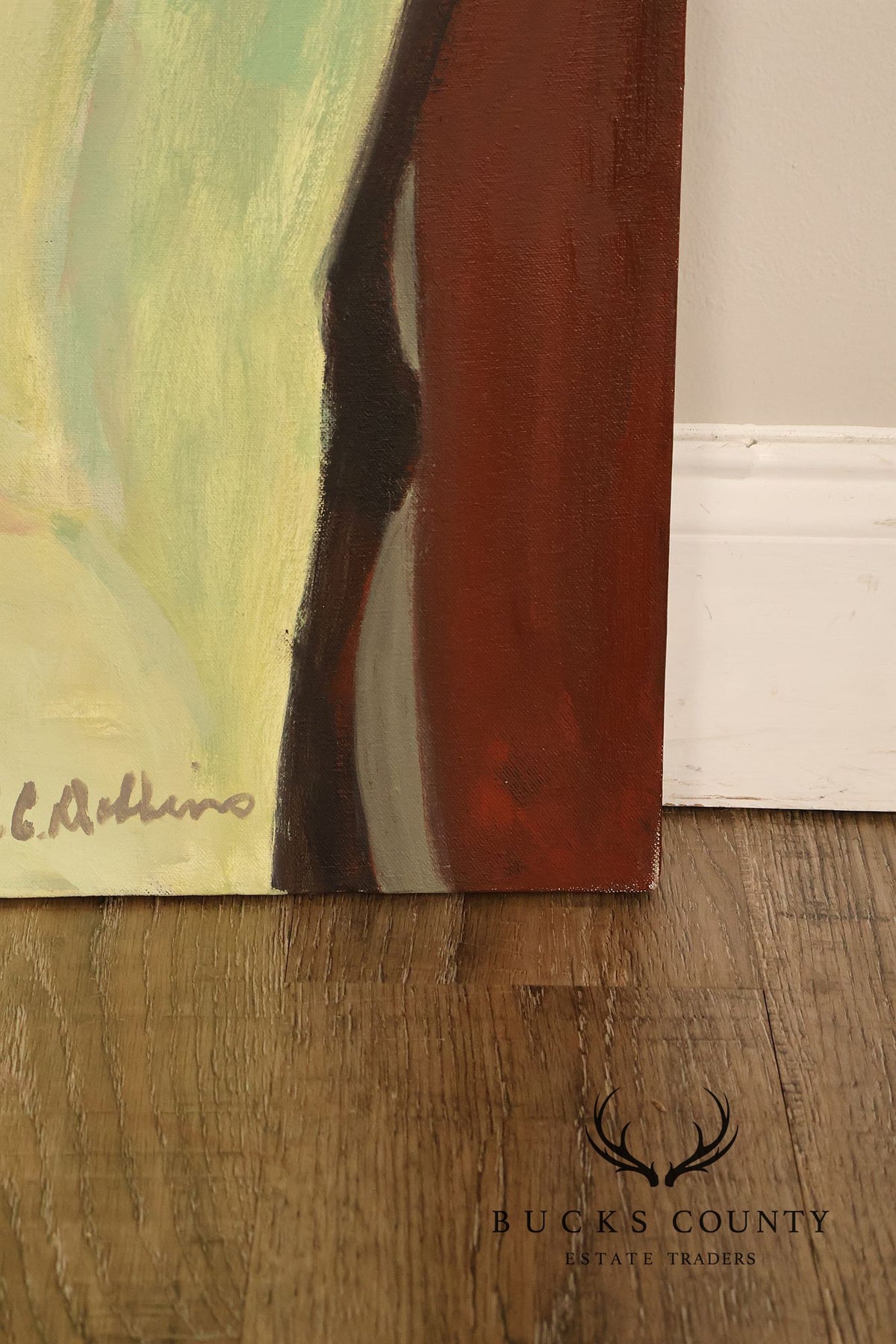 Anne Cooper Dobbins Oil Painting, On The Victorian Loveseat