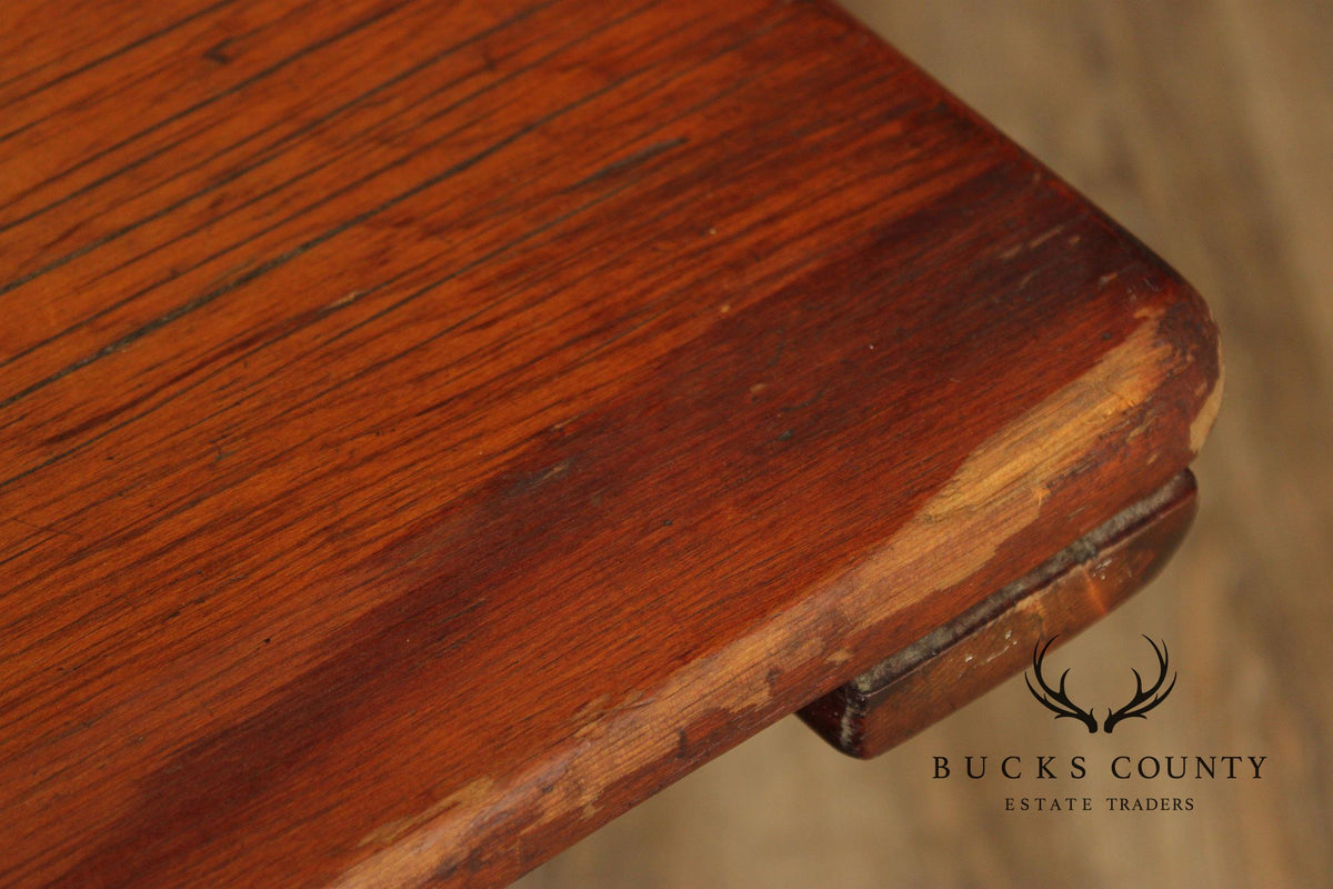 Antique Primitive Pine Dough Box Table With Removable Top