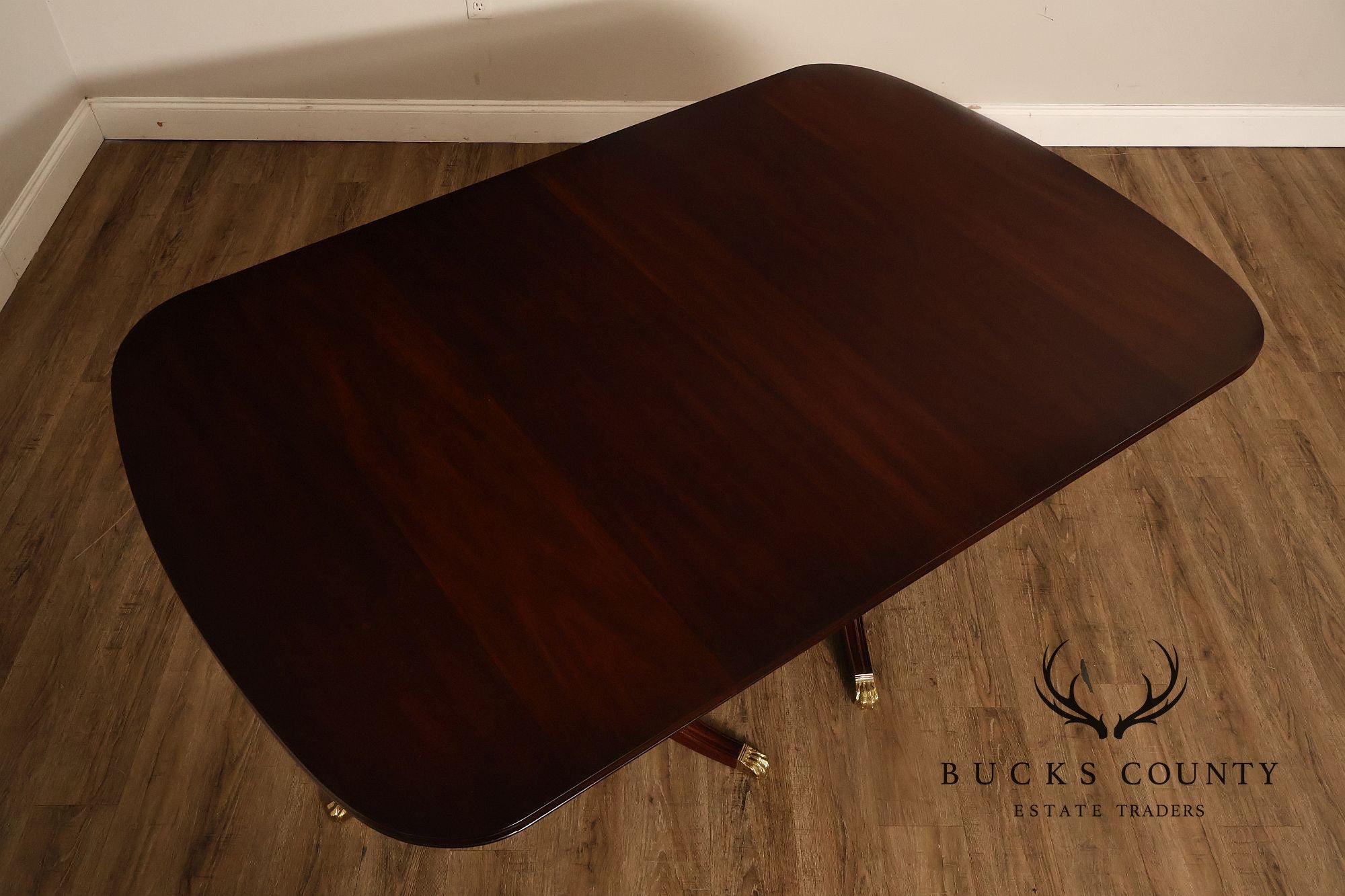Henkel Harris Double Pedestal Mahogany Dining Table