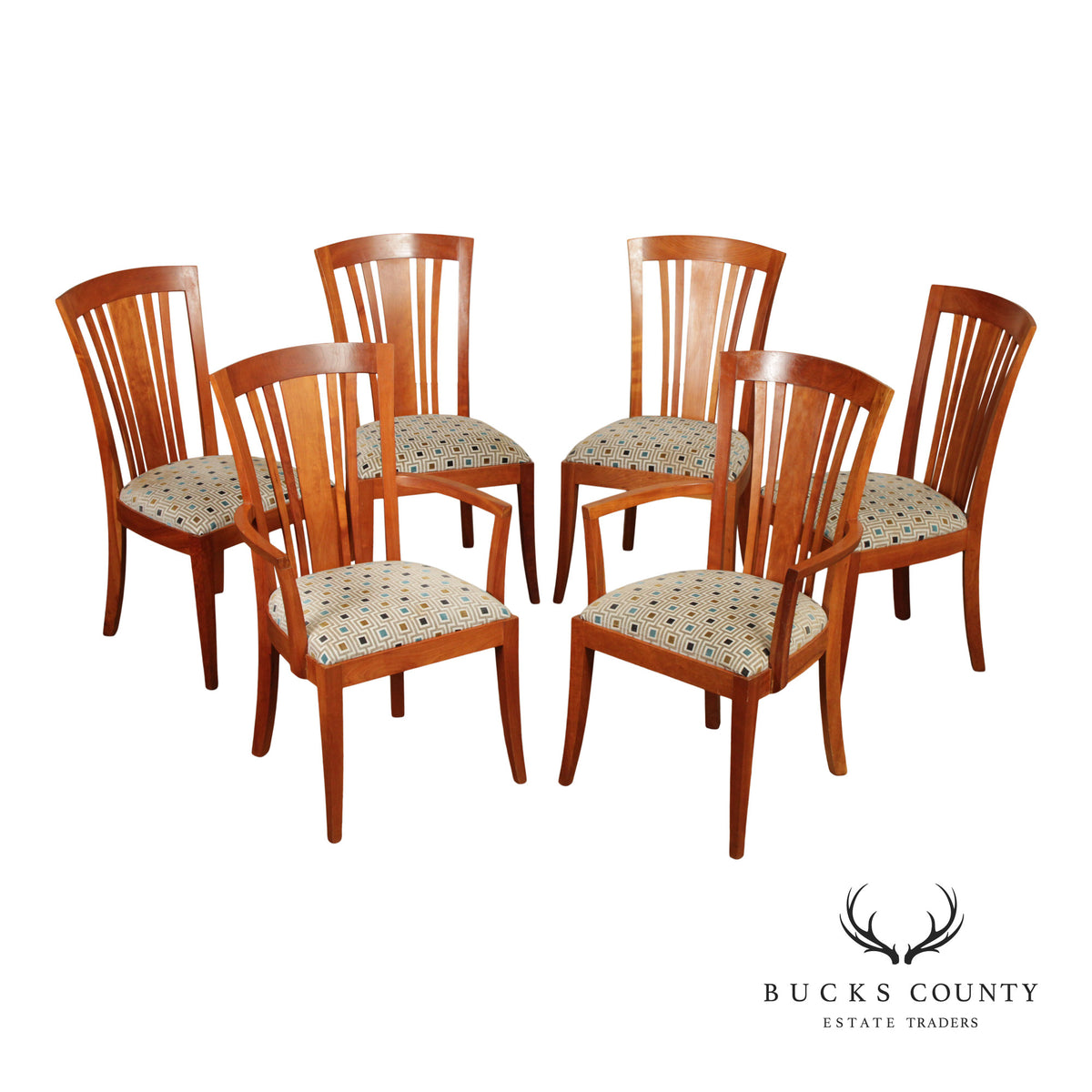 Stickley Highlands Collection Set of Six Cherry Side Chairs