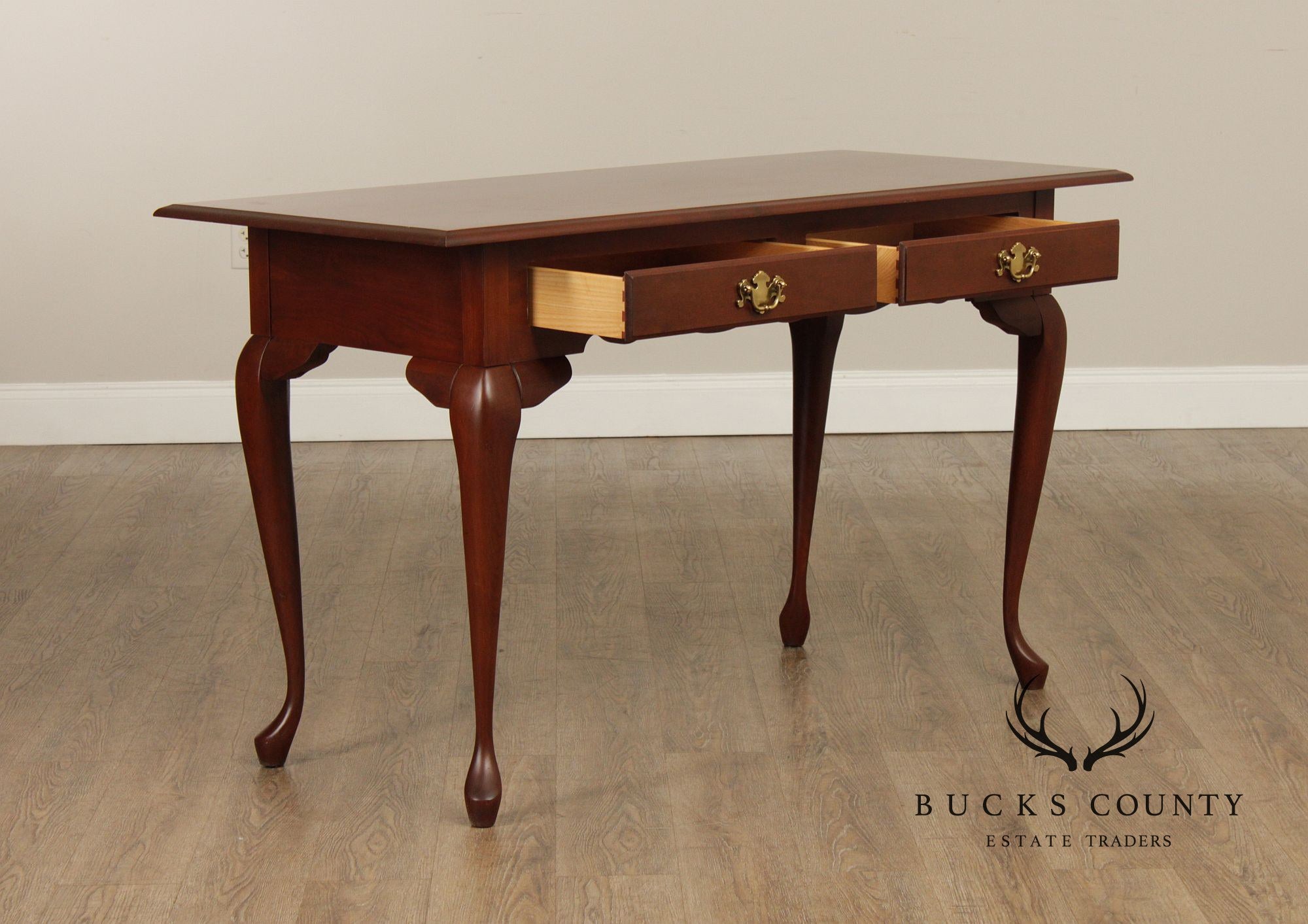 Queen Anne Style Vintage Cherry Writing Desk