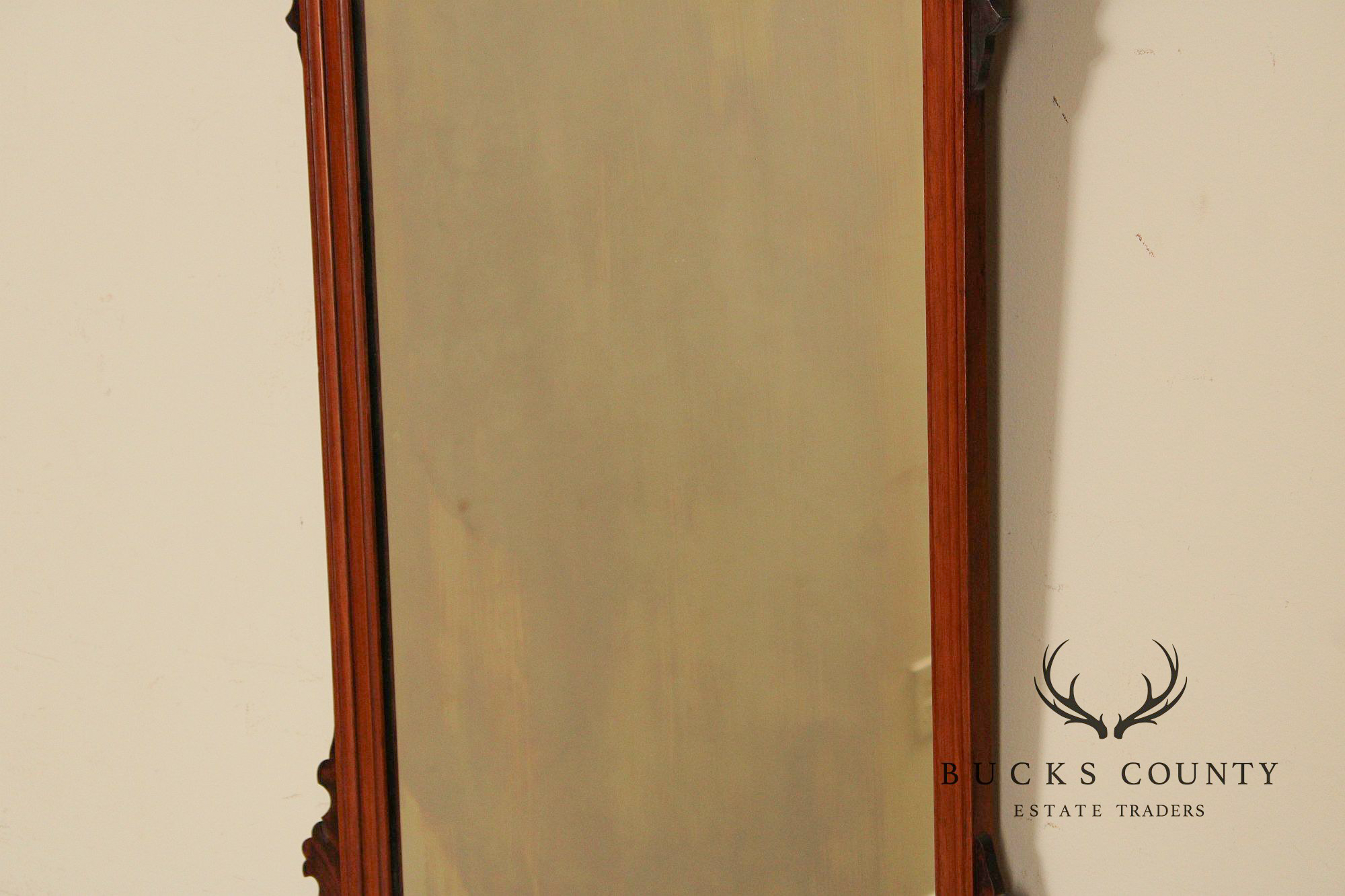 Chippendale Style Custom Quality Mahogany Wall Mirror