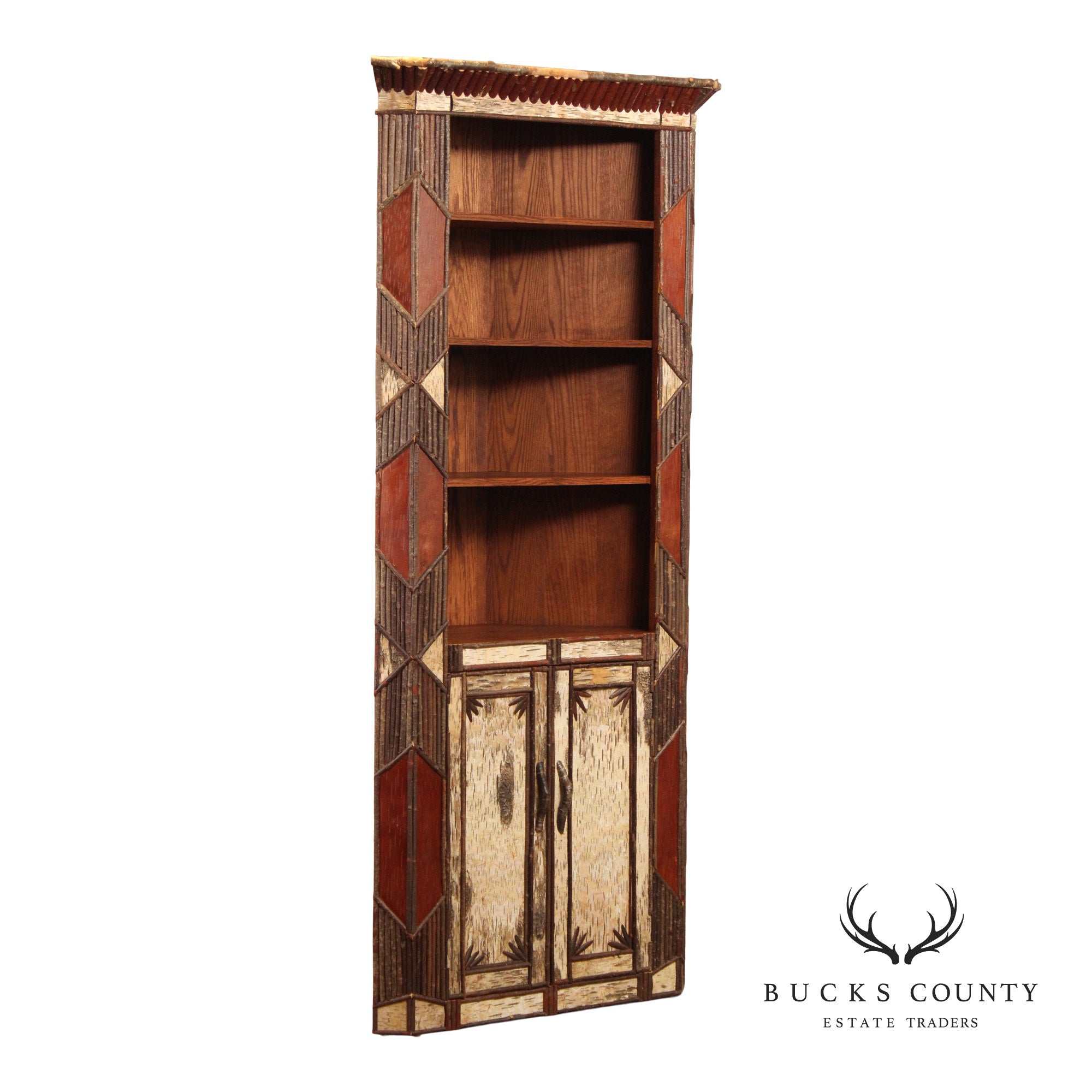 Phil Kellogg Adirondack Style Corner Cabinet