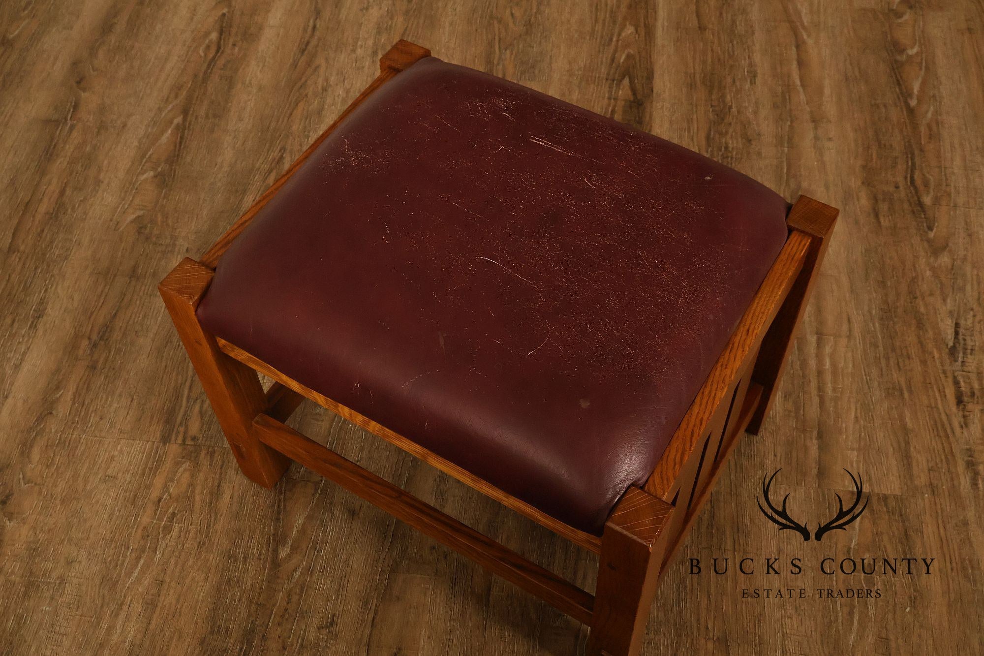Stickley Mission Collection Oak Spindle Footstool