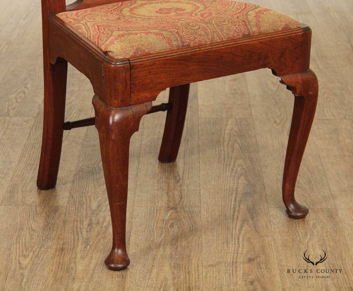 Queen Anne Carved Mahogany Side Dining Chair