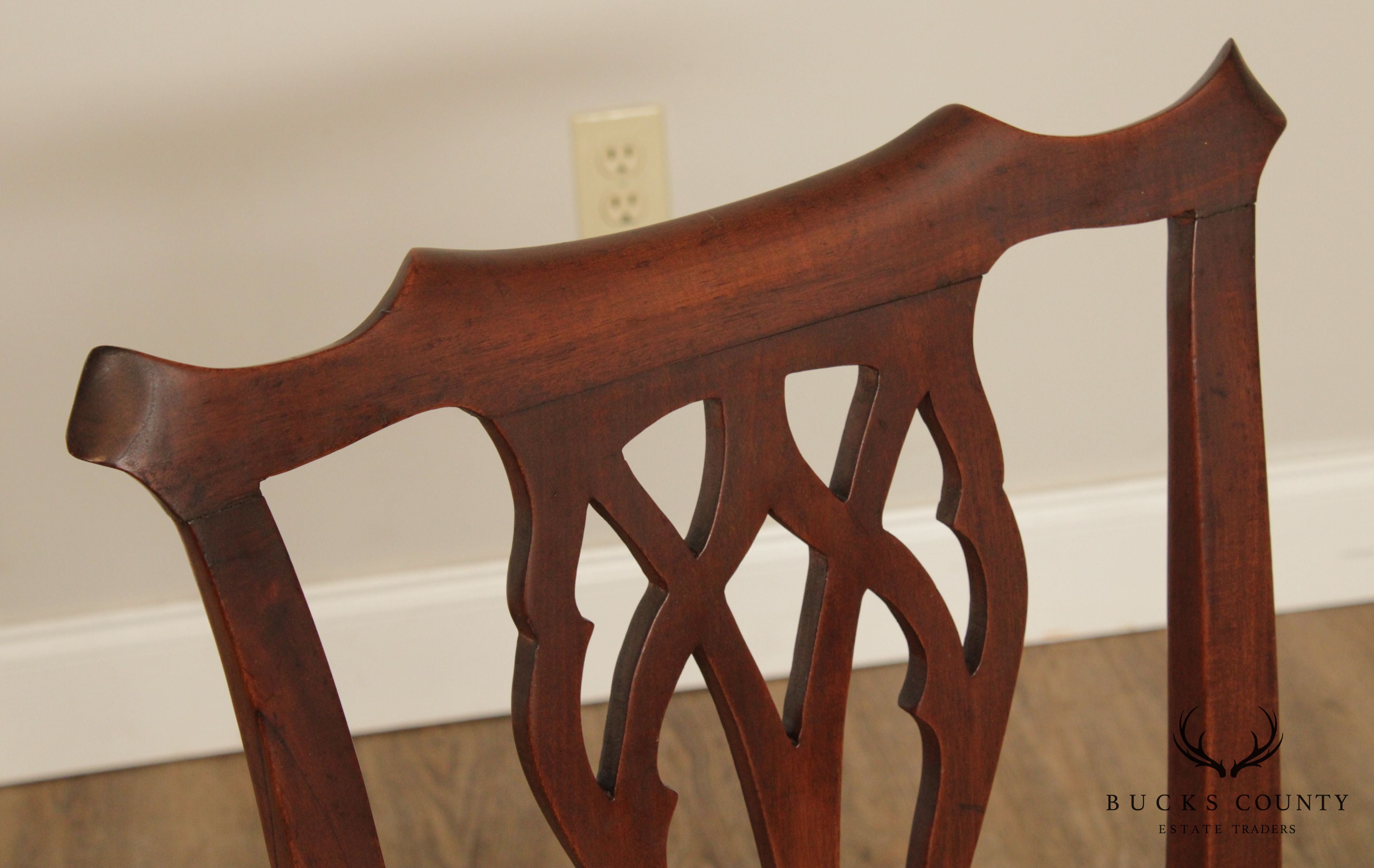 Antique Chippendale Style Cherry Side Chair
