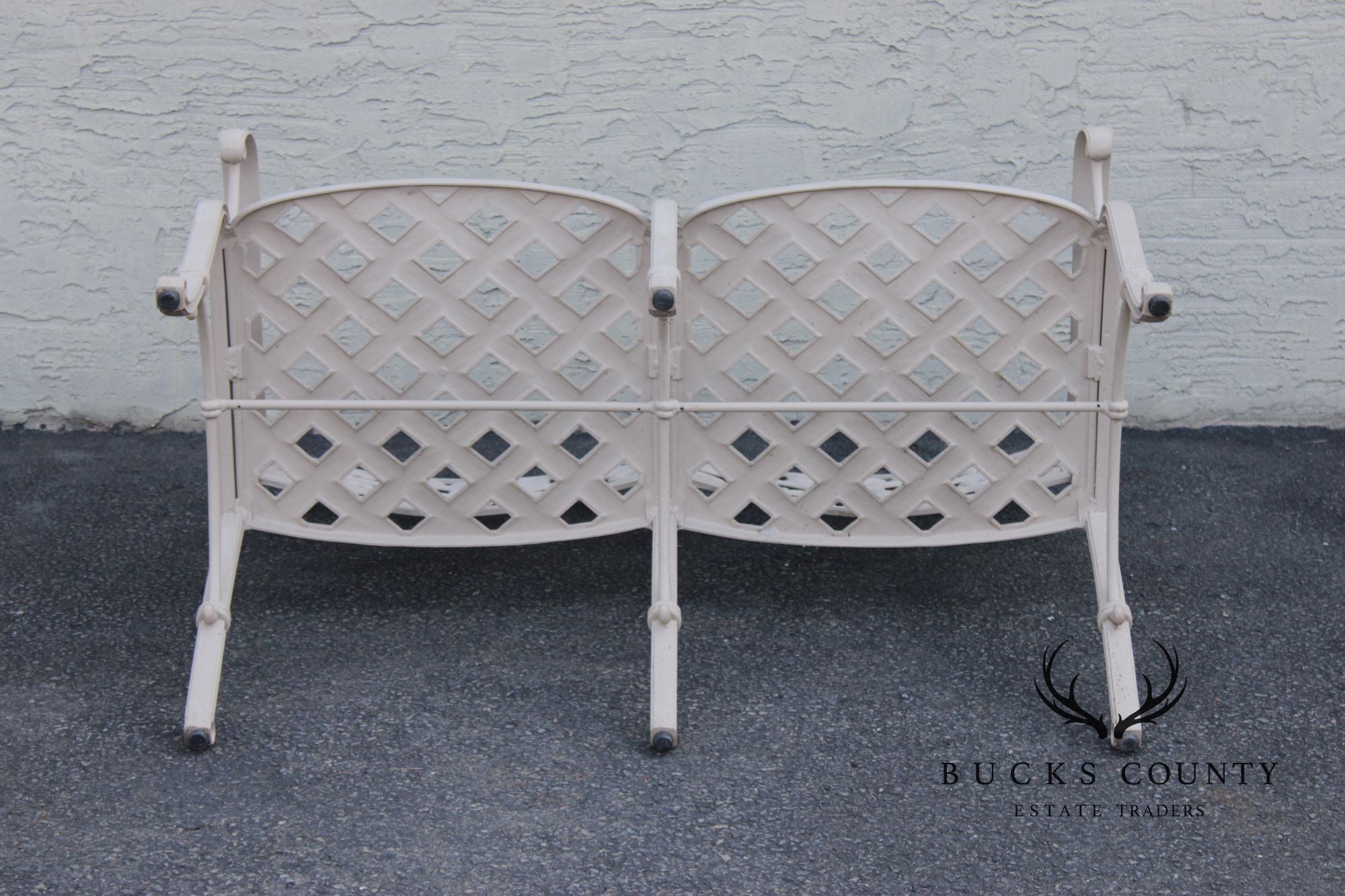 Frontgate Cast Aluminum Outdoor Garden Settee