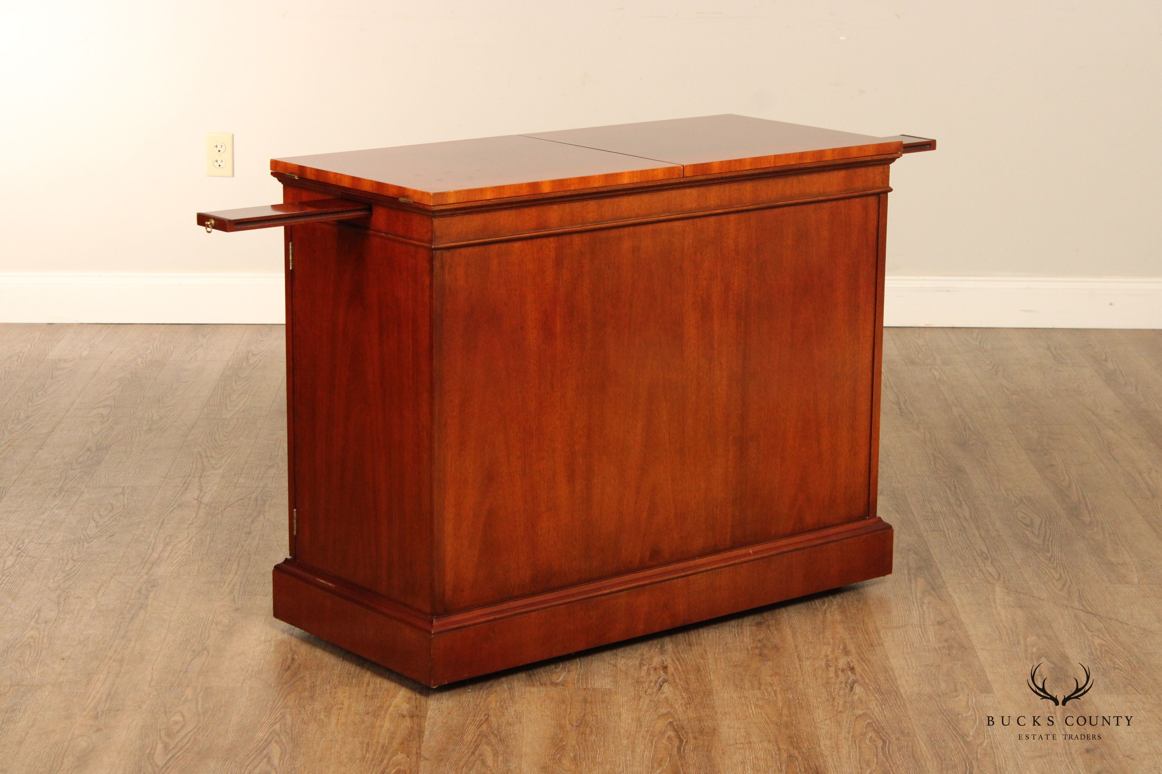 Kindel Regency Style Mahogany Flip Top Server Cabinet