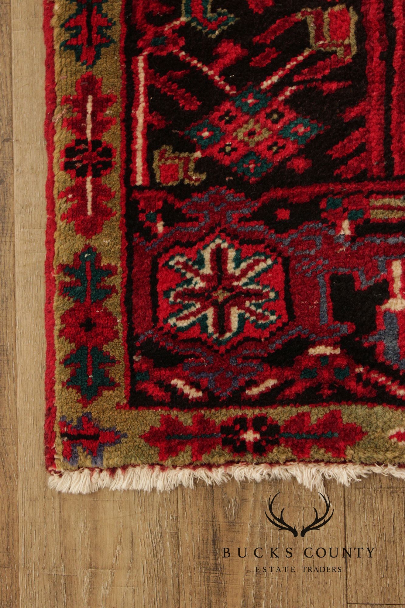 Vintage Persian Heriz Area Rug 7' 9" x 11' 1"