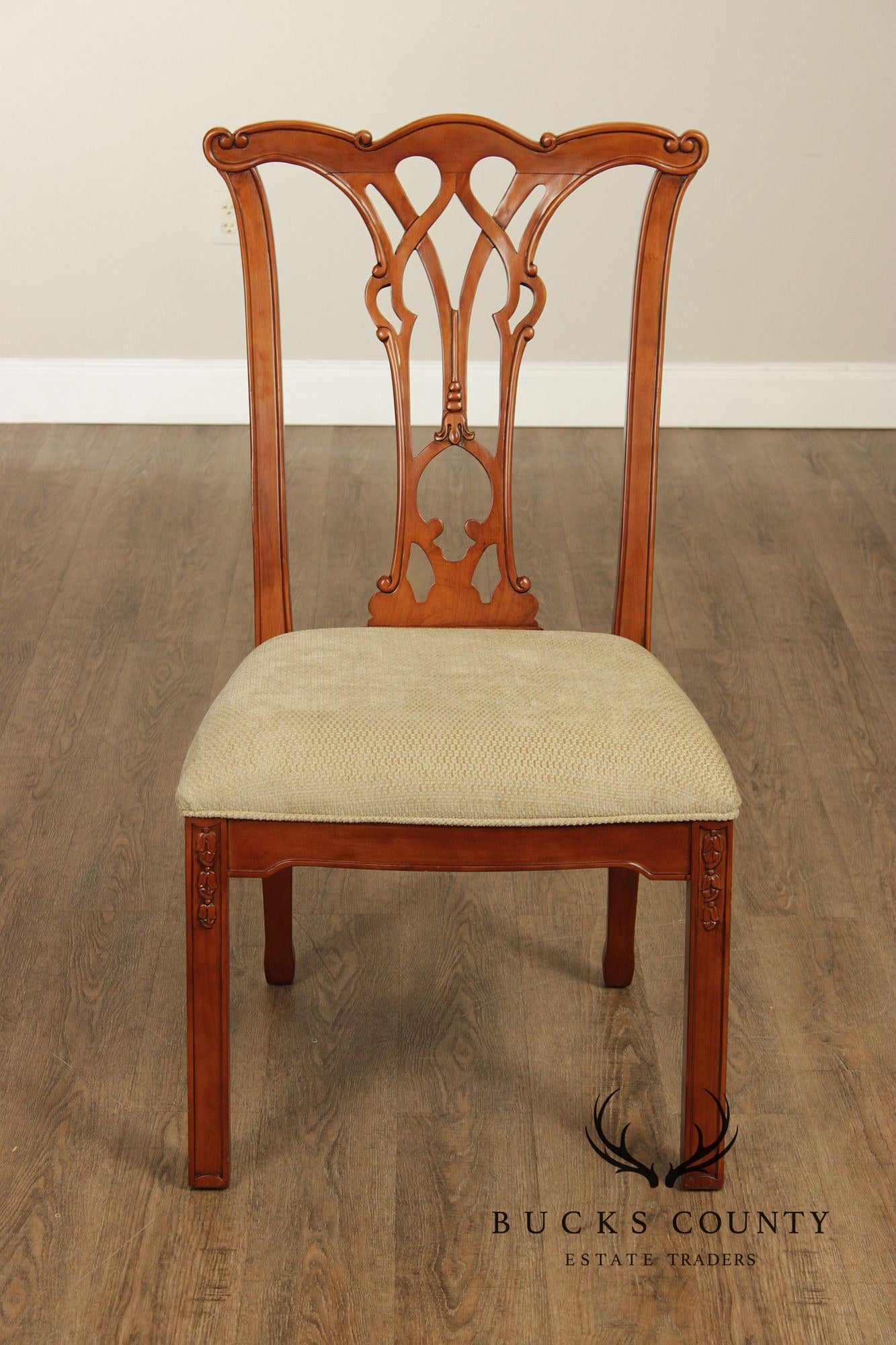 Harden Chippendale Style Set of Six Cherry Dining Chairs