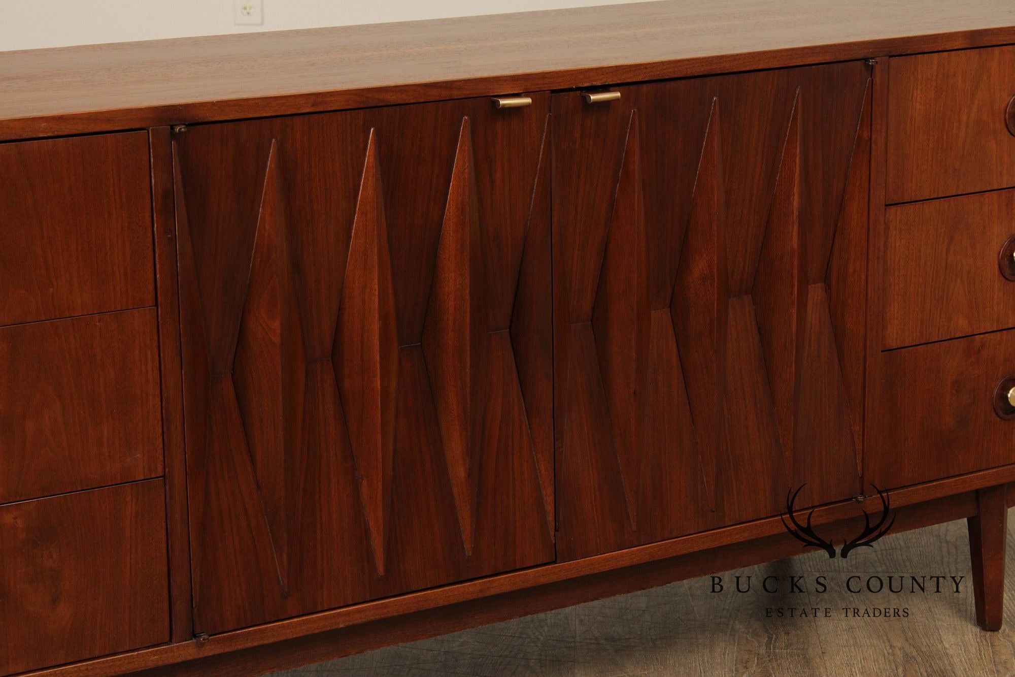 Albert Parvin For American Of Martinsville Mid Century Modern Walnut Long Dresser