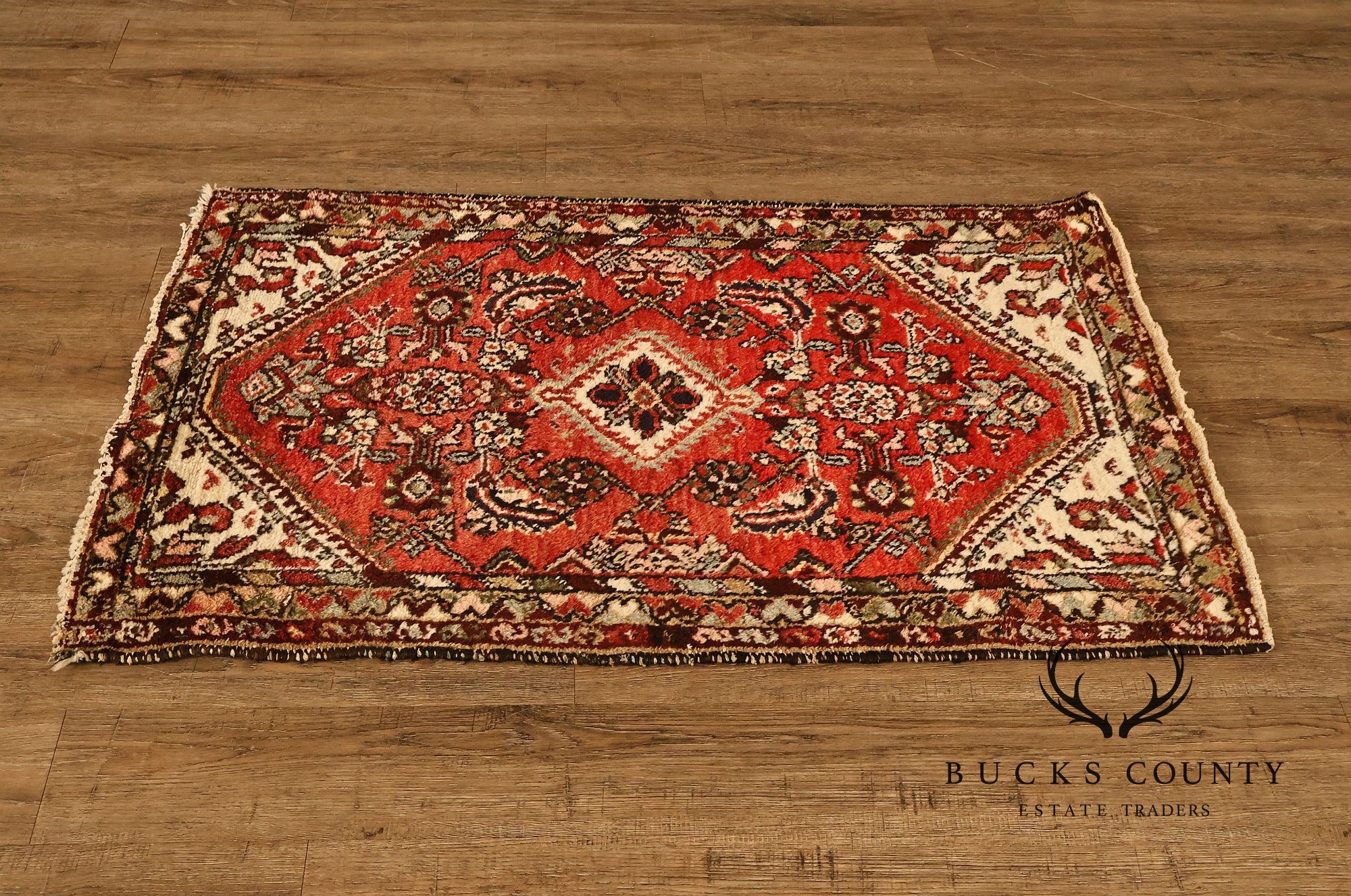 Hamedan Vintage Hand Woven Wool Area Rug
