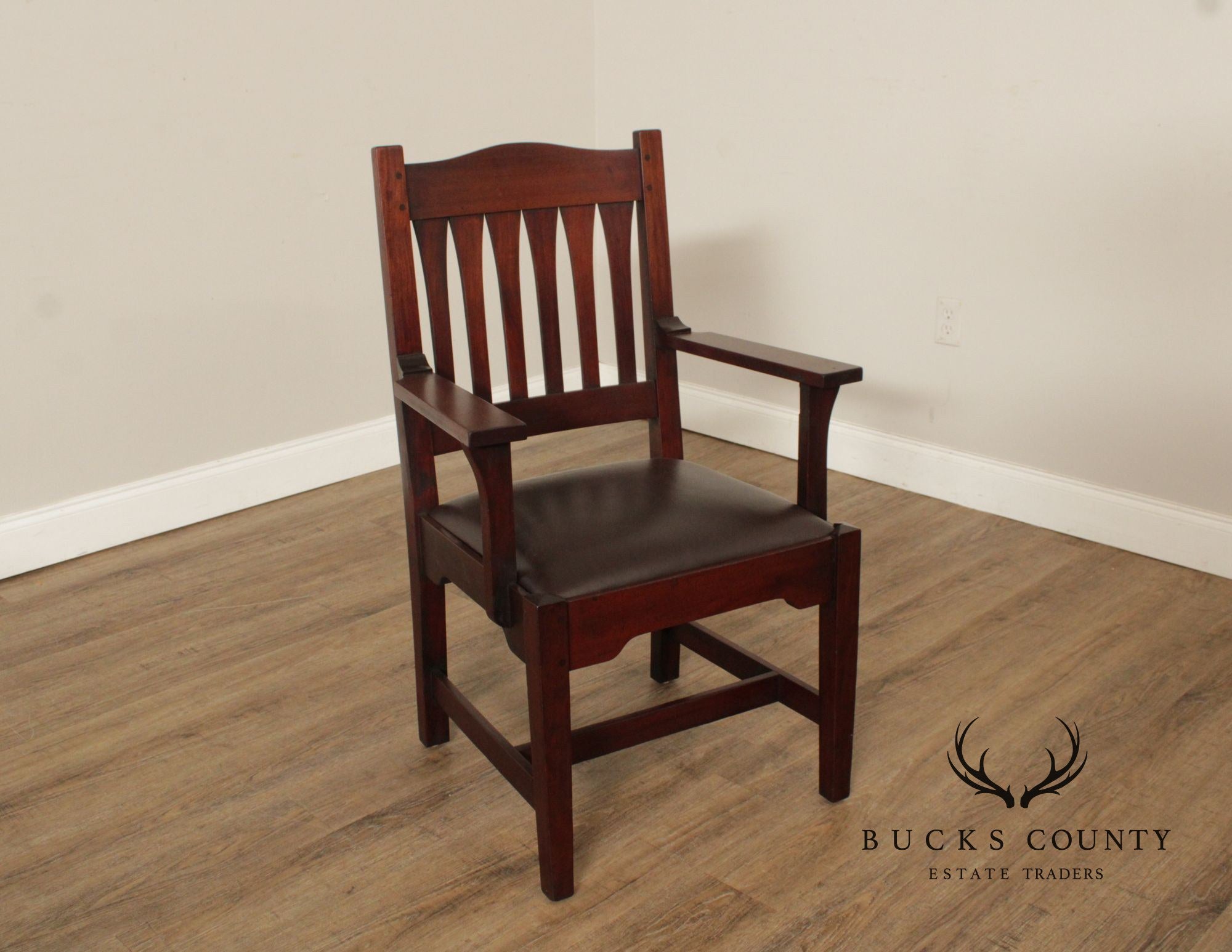 L. & J.G. Stickley Antique Mission Mahogany Armchair