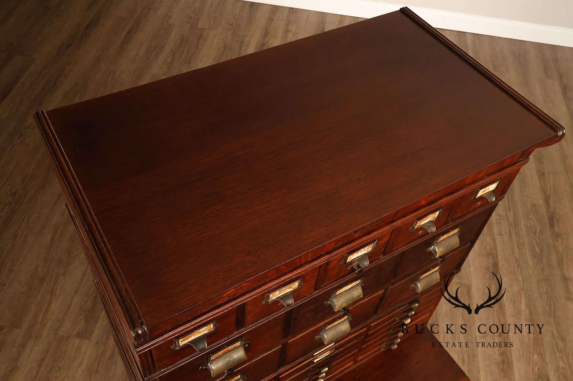 Yawman & Erbe Antique Oak Multi-Drawer File Cabinet