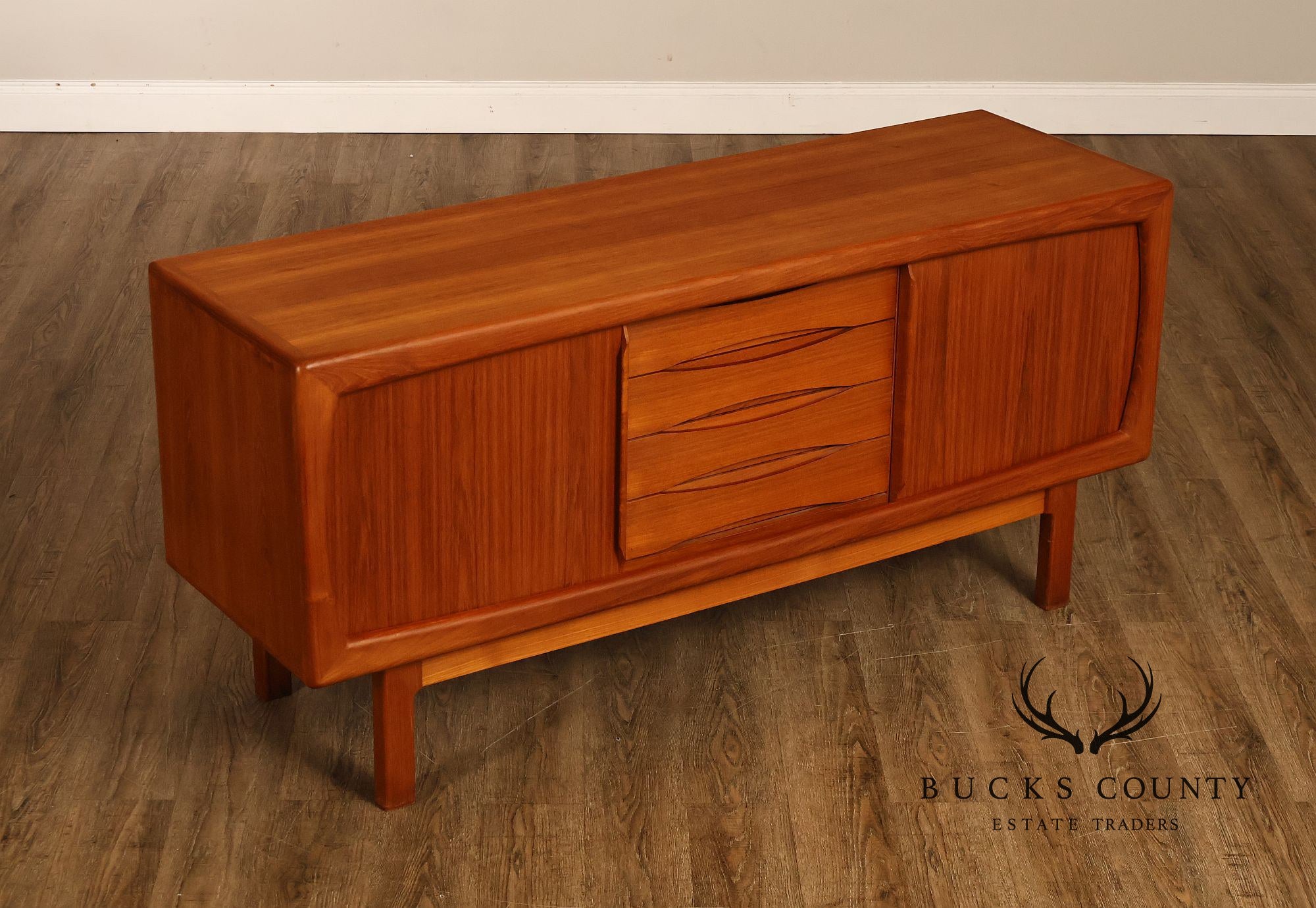 Danish Modern Teak Credenza By H.P. Hansen