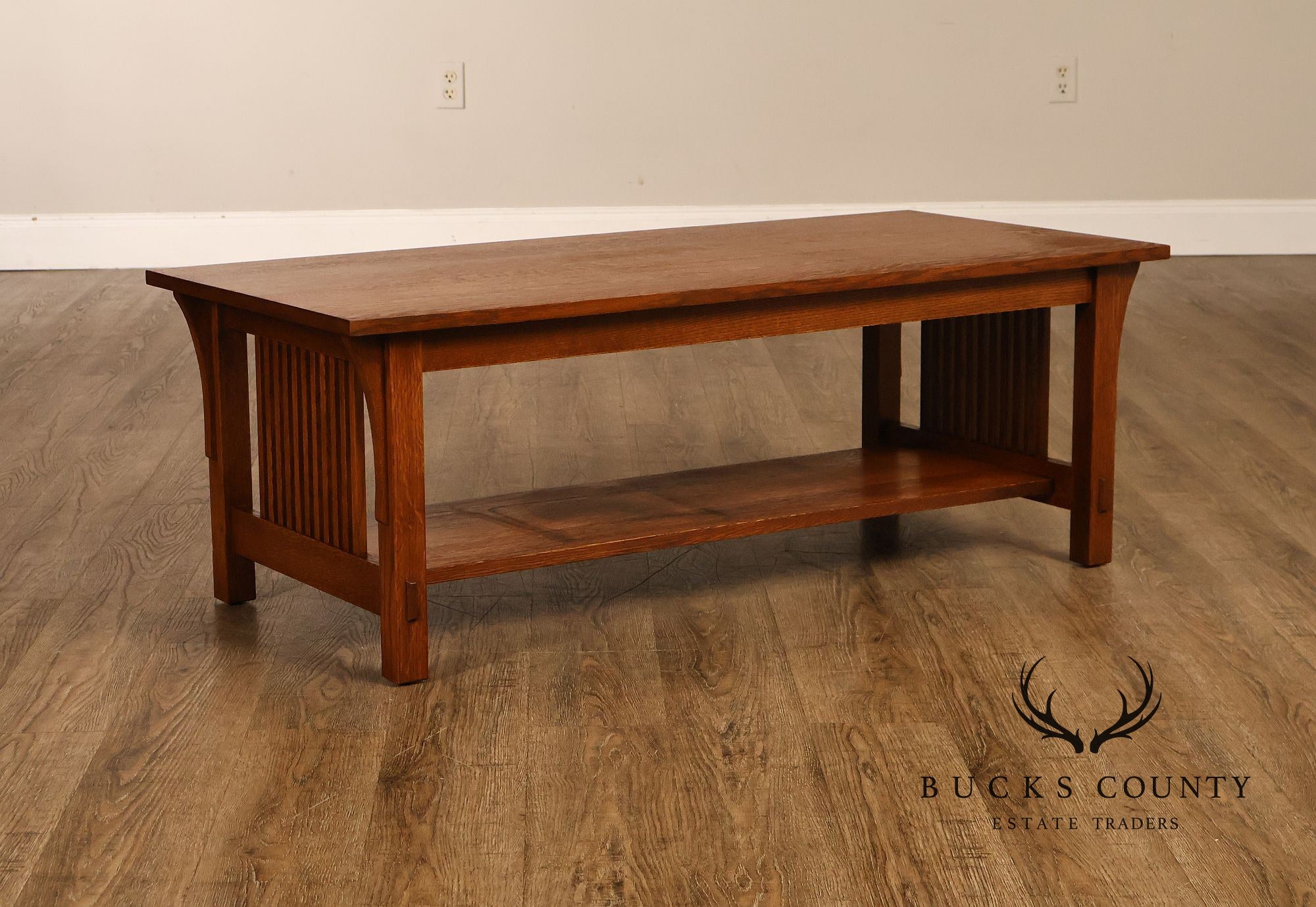 Stickley Mission Collection Oak Spindle Coffee Table
