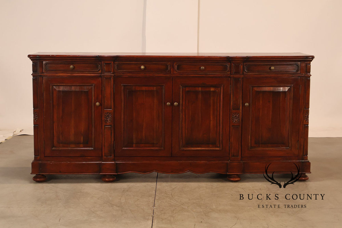 French Country Distressed Four-Door Buffet Sideboard