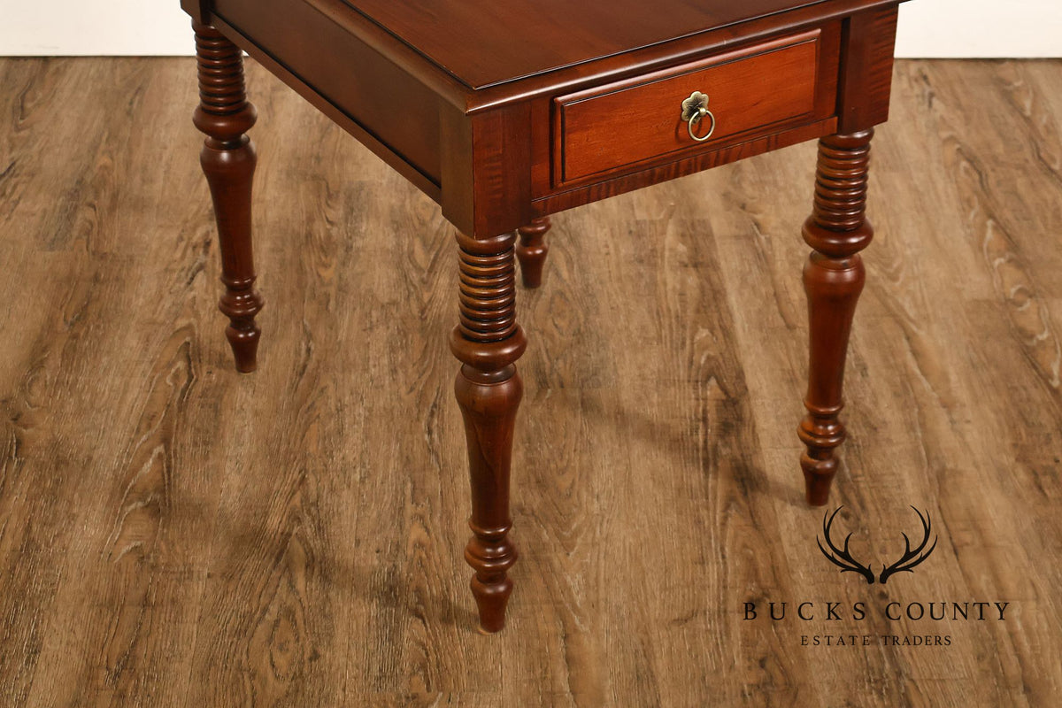 Ethan Allen British Classics Maple And Birch One Drawer End Table