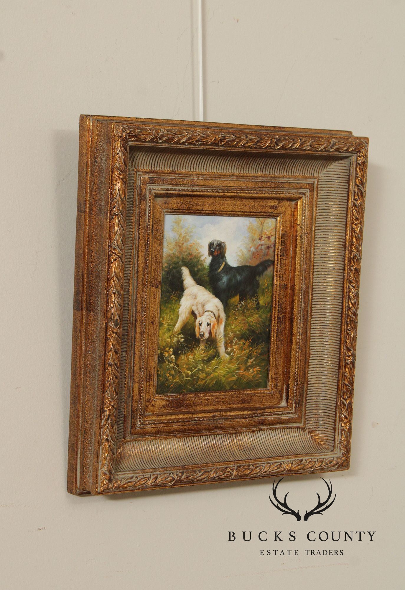 Continental School Framed Setter Painting