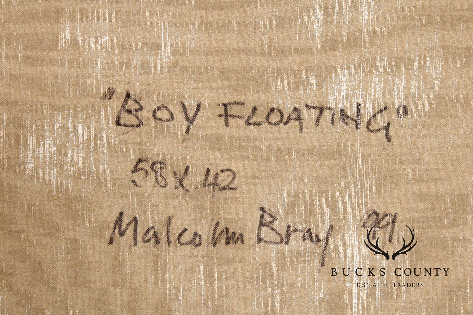 Malcolm Bray Contemporary Oil Painting, 'Boy Floating'