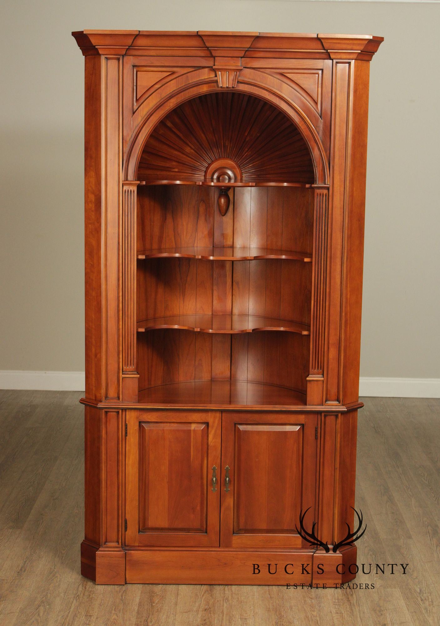 Harden  Chippendale Style Cherry Corner Bookcase