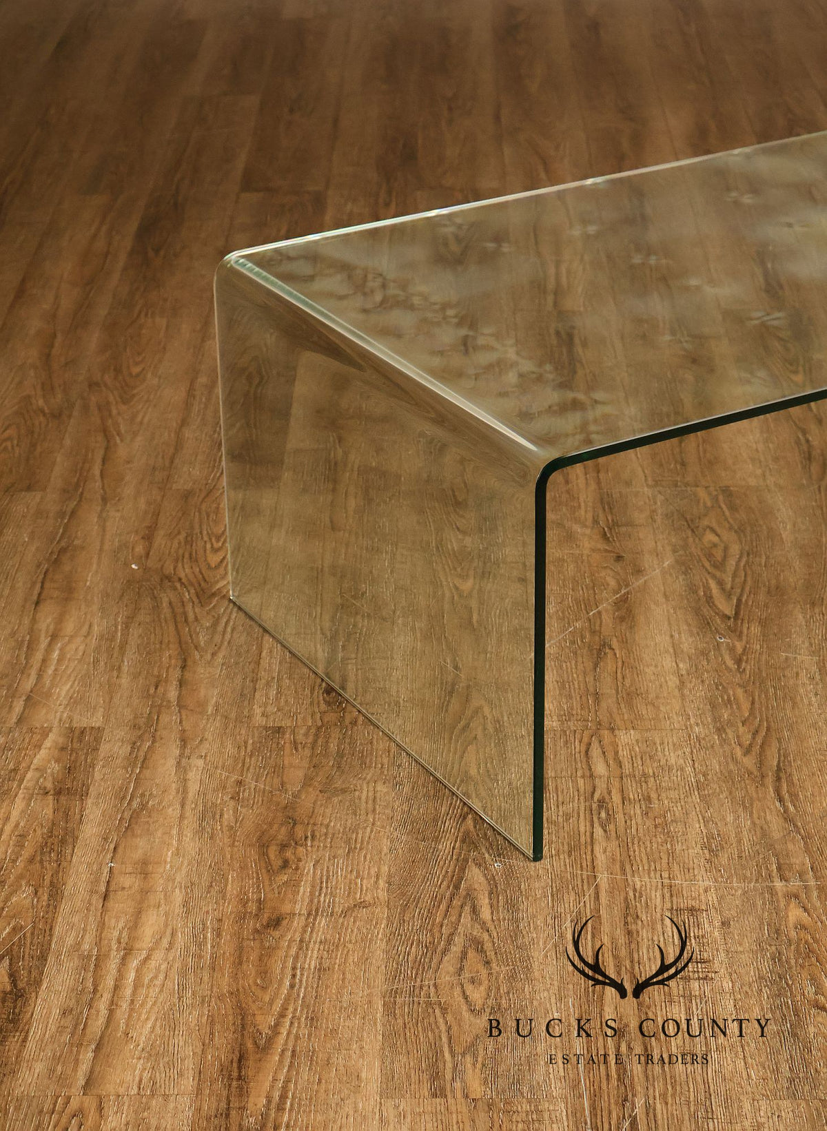 Modern Glass Waterfall Coffee Table