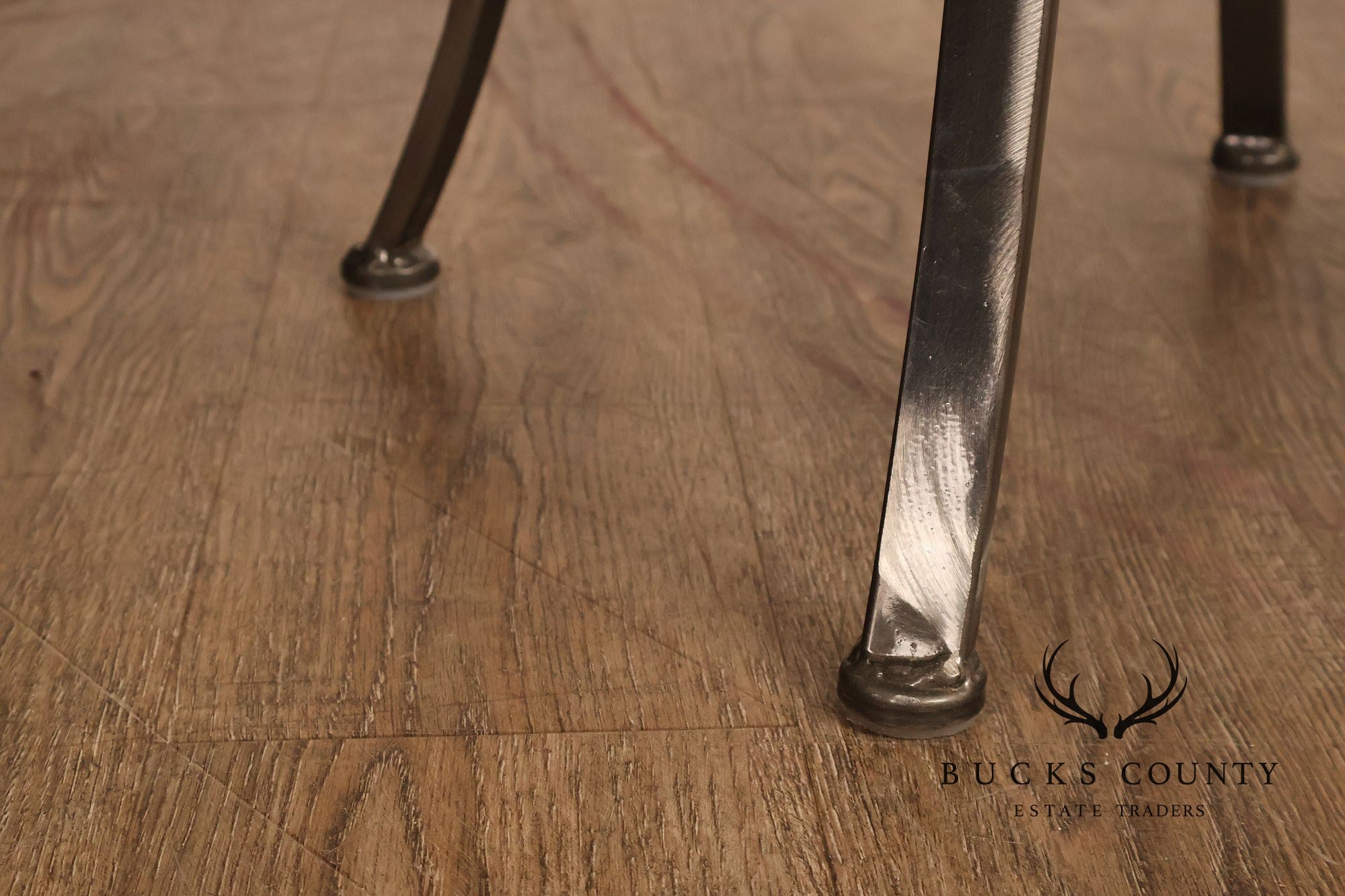 Shaver Howard Contemporary Set Of Three Brushed Steel Swivel Bar Stools