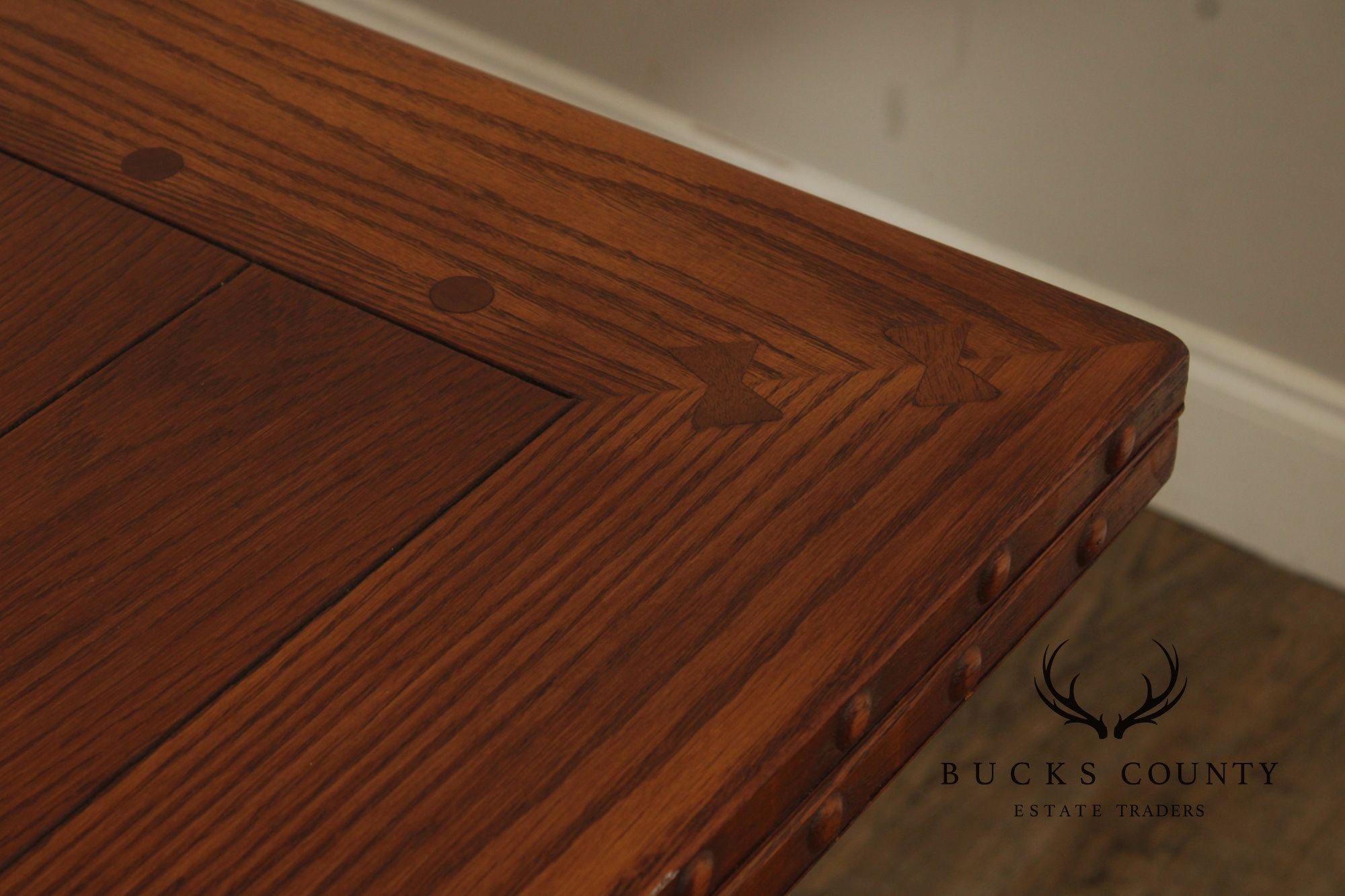 Romweber Oak Trestle Refectory Dining Table