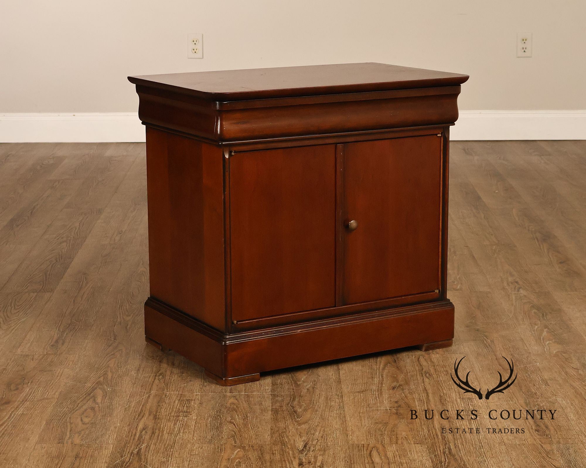 Grange French Louis Philippe Style Cherry Two Door Cabinet Nightstand