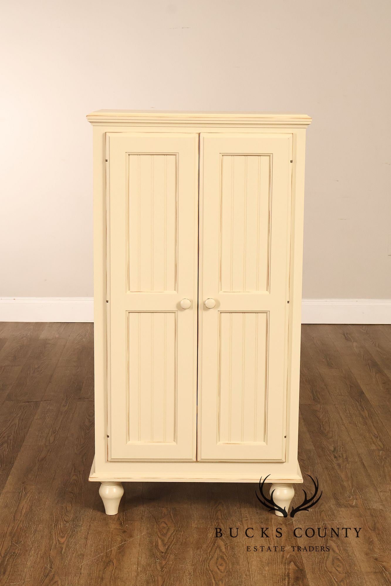 Coastal Style Painted Linen Cabinet