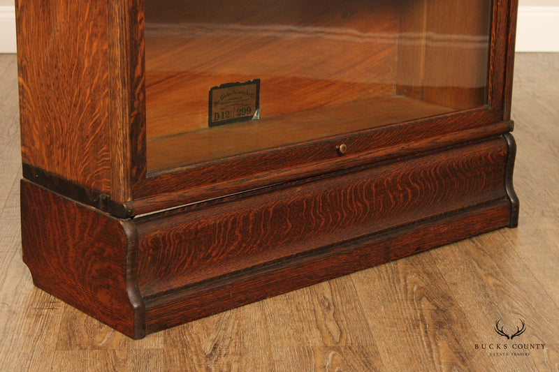 Globe Wernicke Antique Oak Two-Stack Barrister Bookcase
