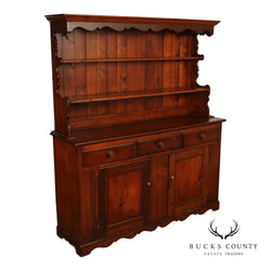 Antique Country Pine Server and Hutch