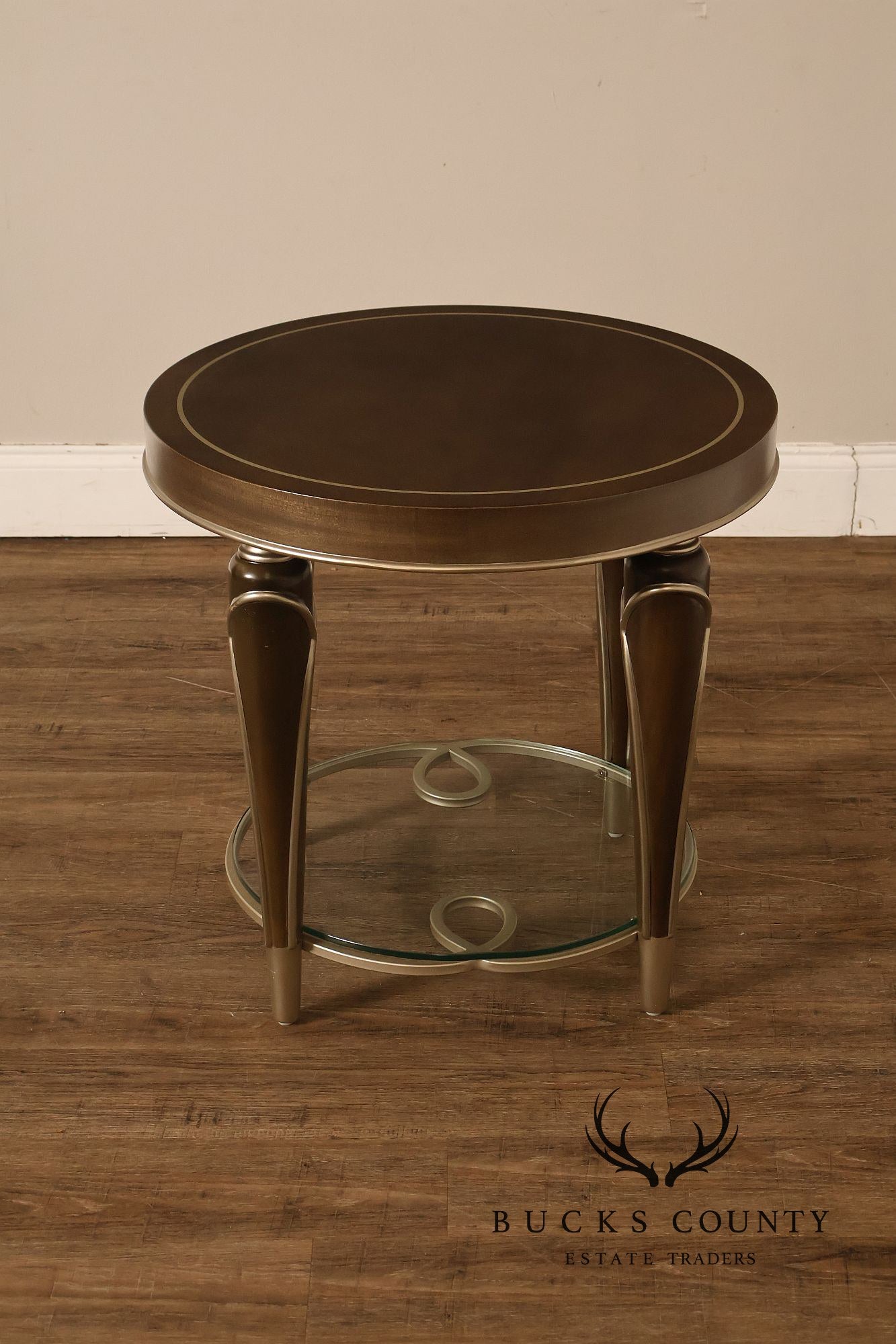 Michael Amini 'Villa Cherie' Round Two-Tier Side Table