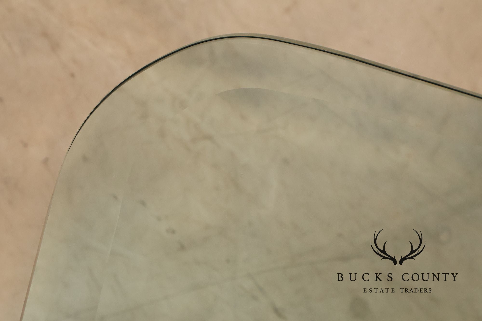 Monumental Brass Urn Form  Double Pedestal Glass Top Dining Table